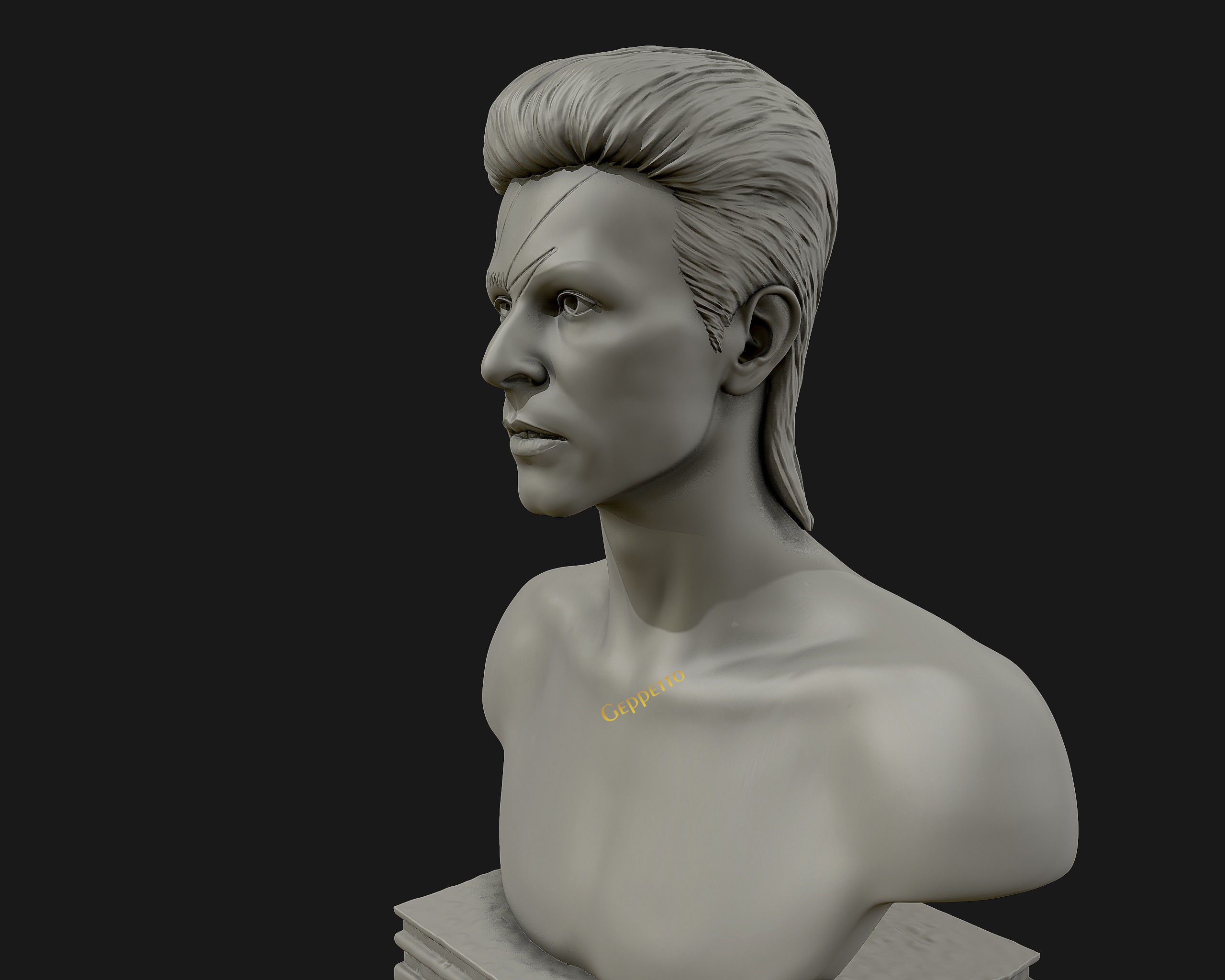 David Bowie 3D Sculpture Model Ready to 3D print 3D print model_22