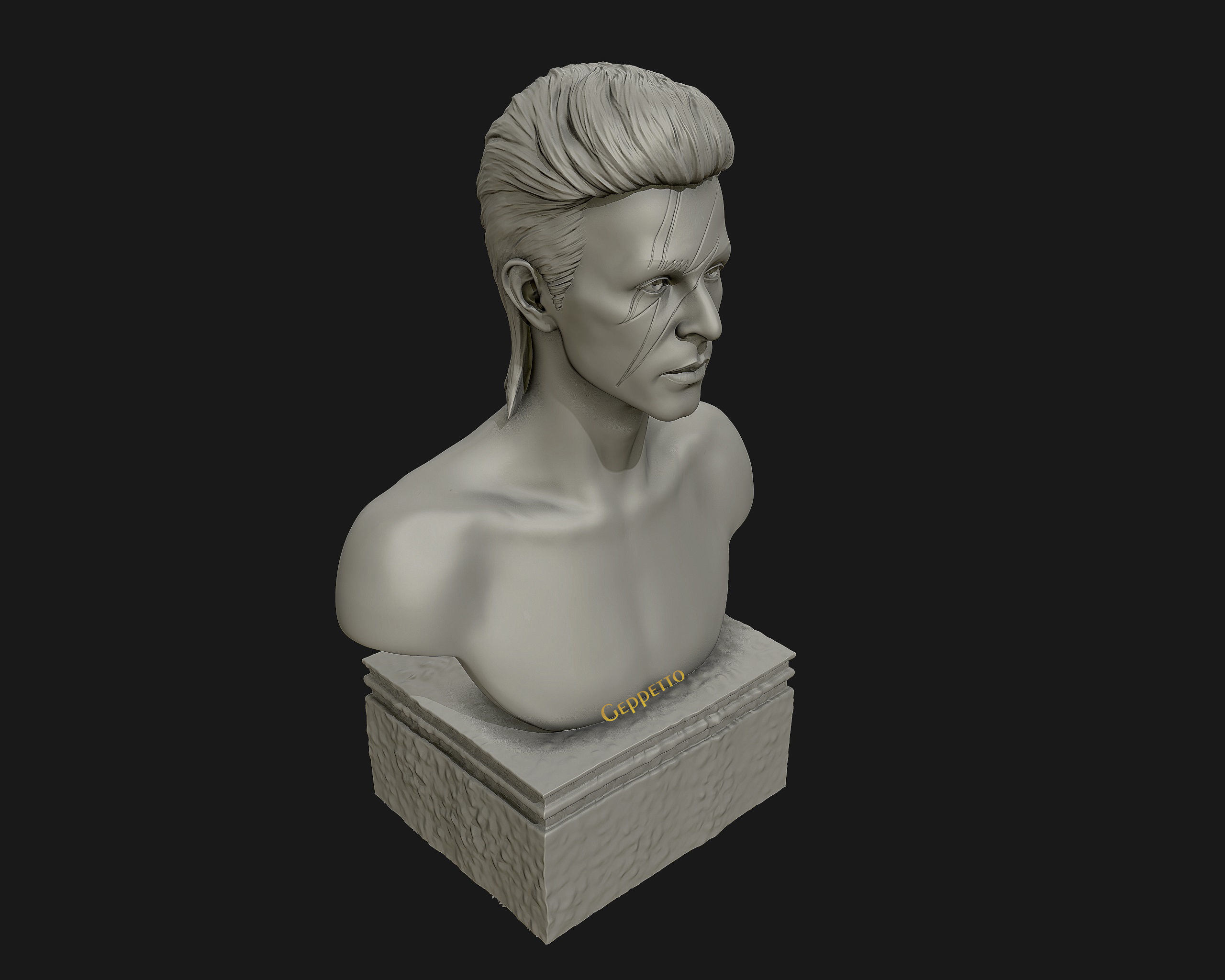 David Bowie 3D Sculpture Model Ready to 3D print 3D print model_15