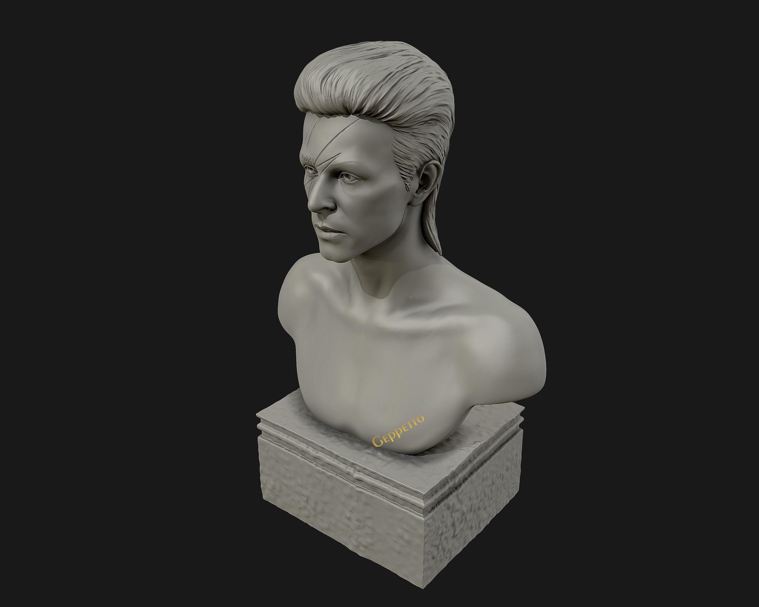 David Bowie 3D Sculpture Model Ready to 3D print 3D print model_19