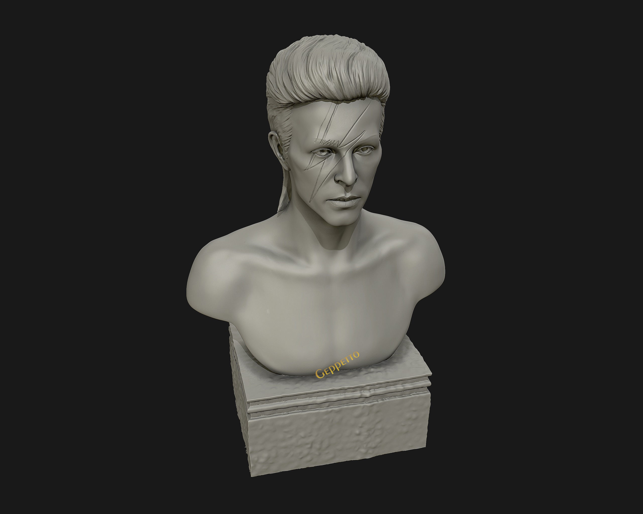 David Bowie 3D Sculpture Model Ready to 3D print 3D print model_17