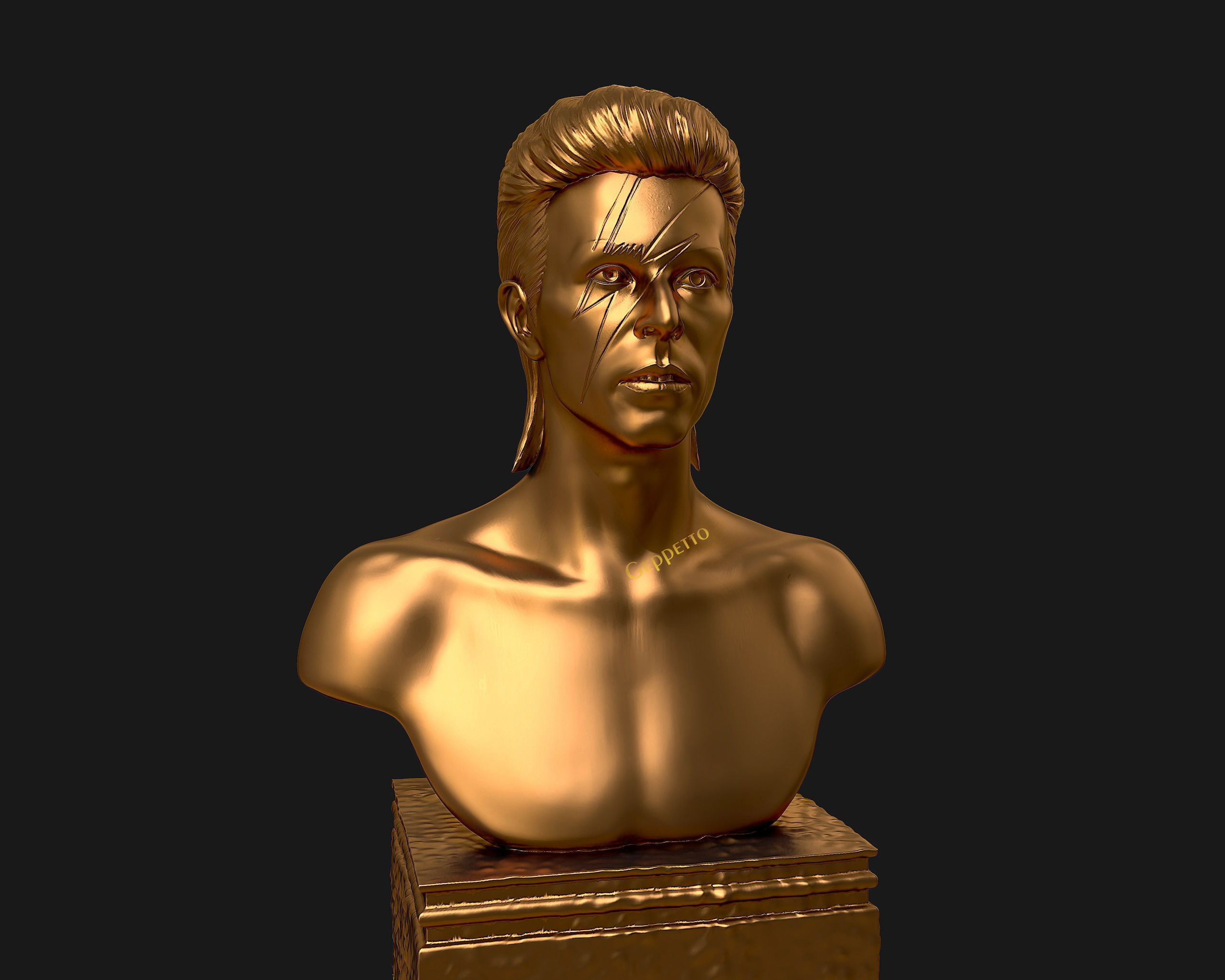David Bowie 3D Sculpture Model Ready to 3D print 3D print model_44