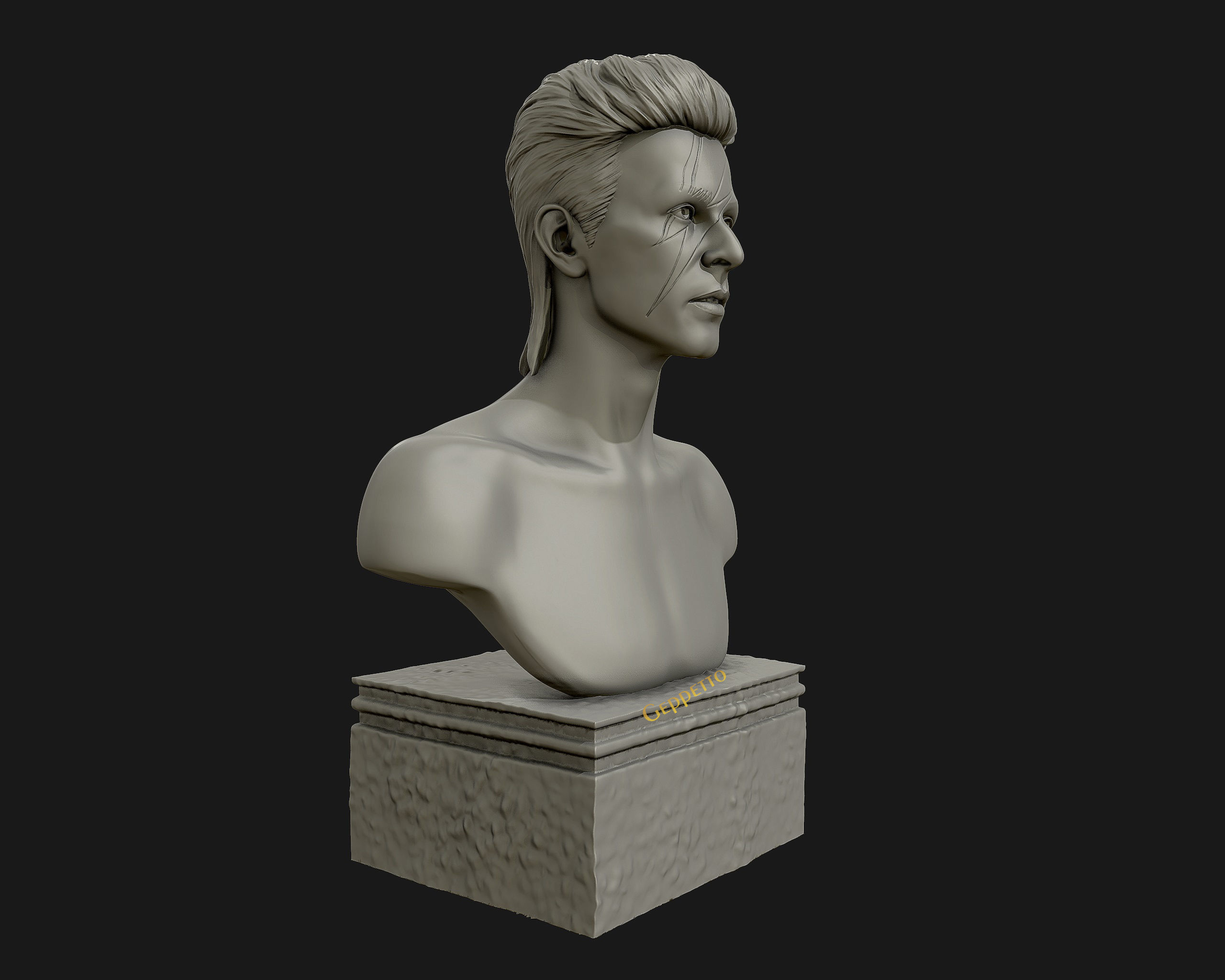 David Bowie 3D Sculpture Model Ready to 3D print 3D print model_12