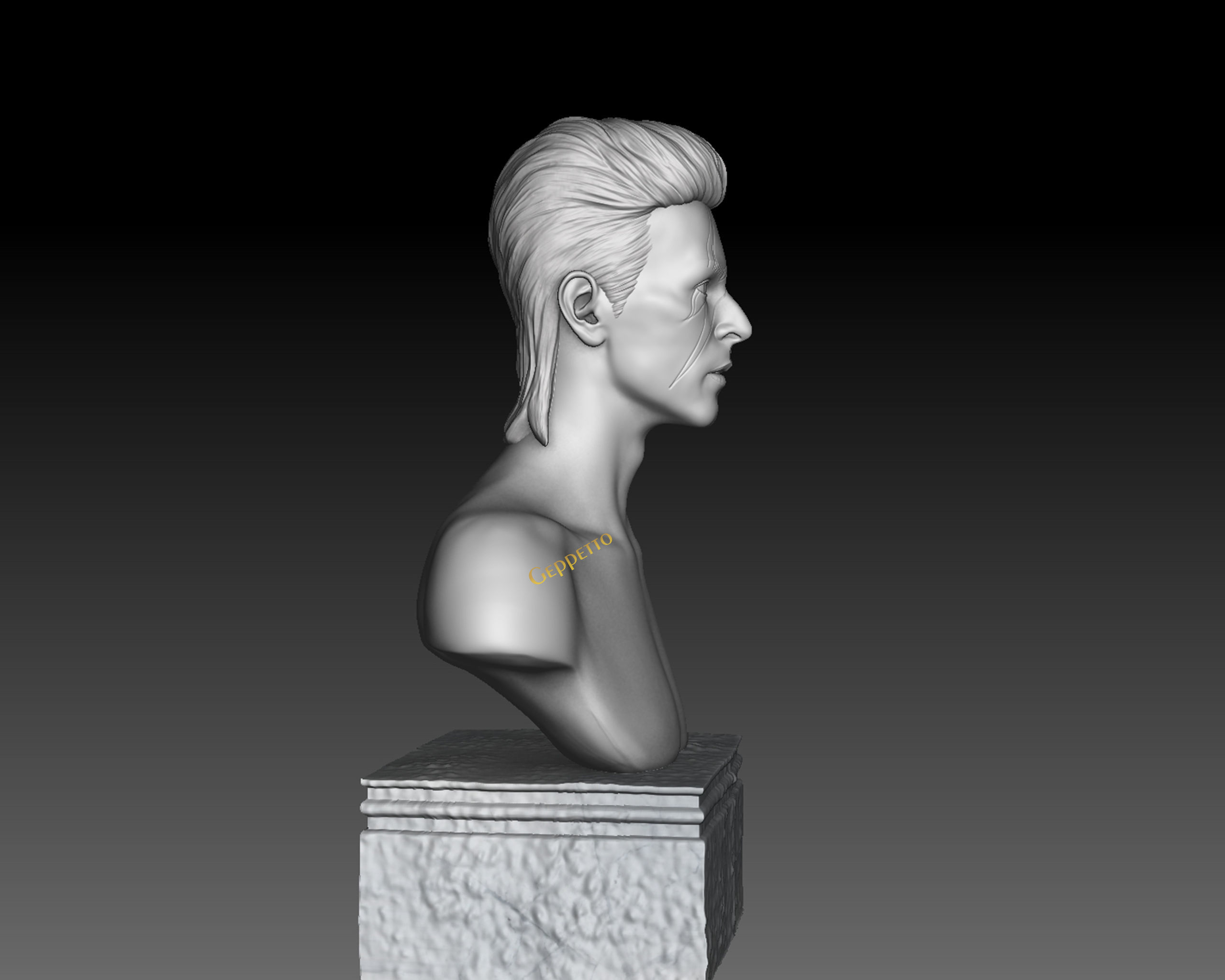 David Bowie 3D Sculpture Model Ready to 3D print 3D print model_56