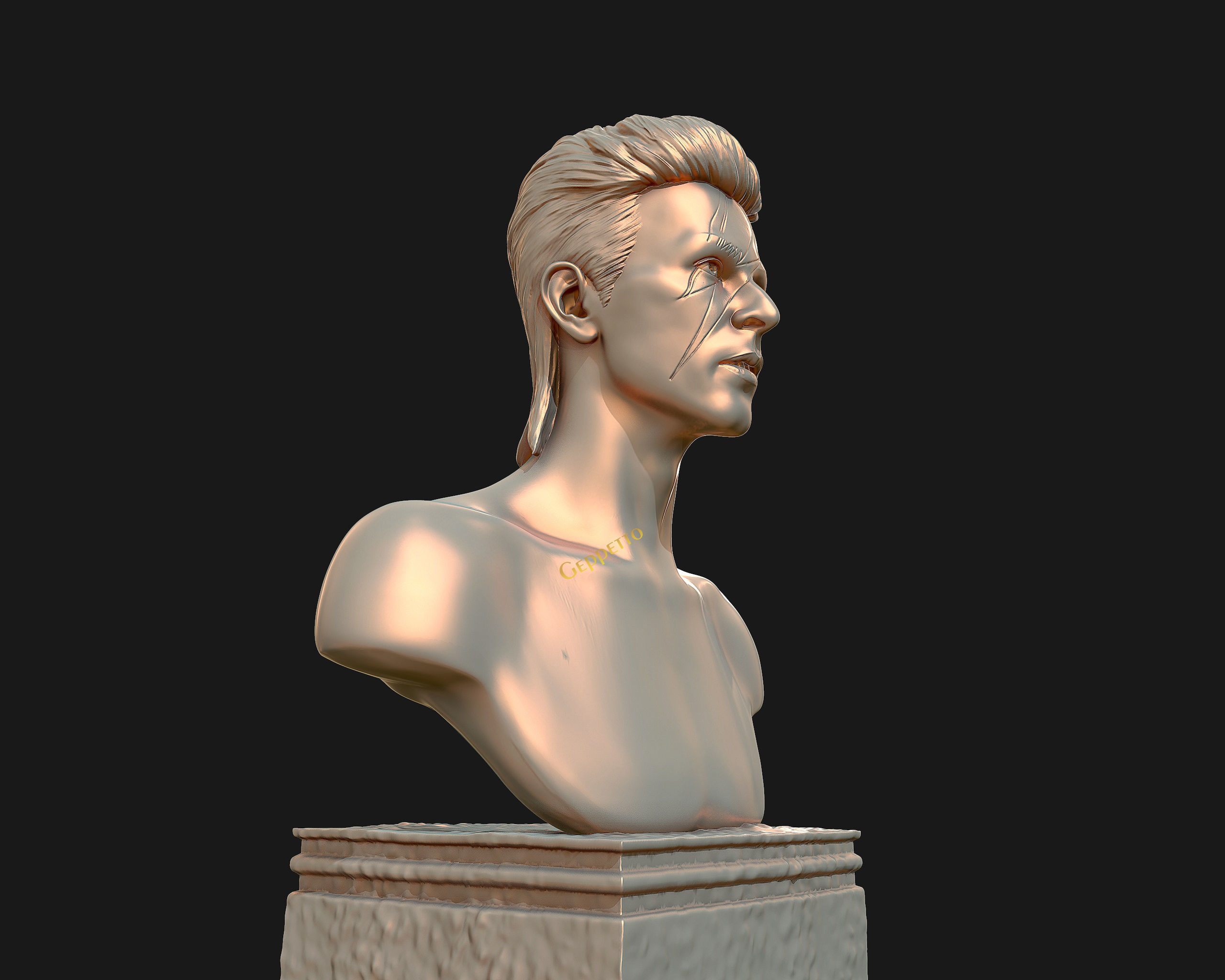 David Bowie 3D Sculpture Model Ready to 3D print 3D print model_40