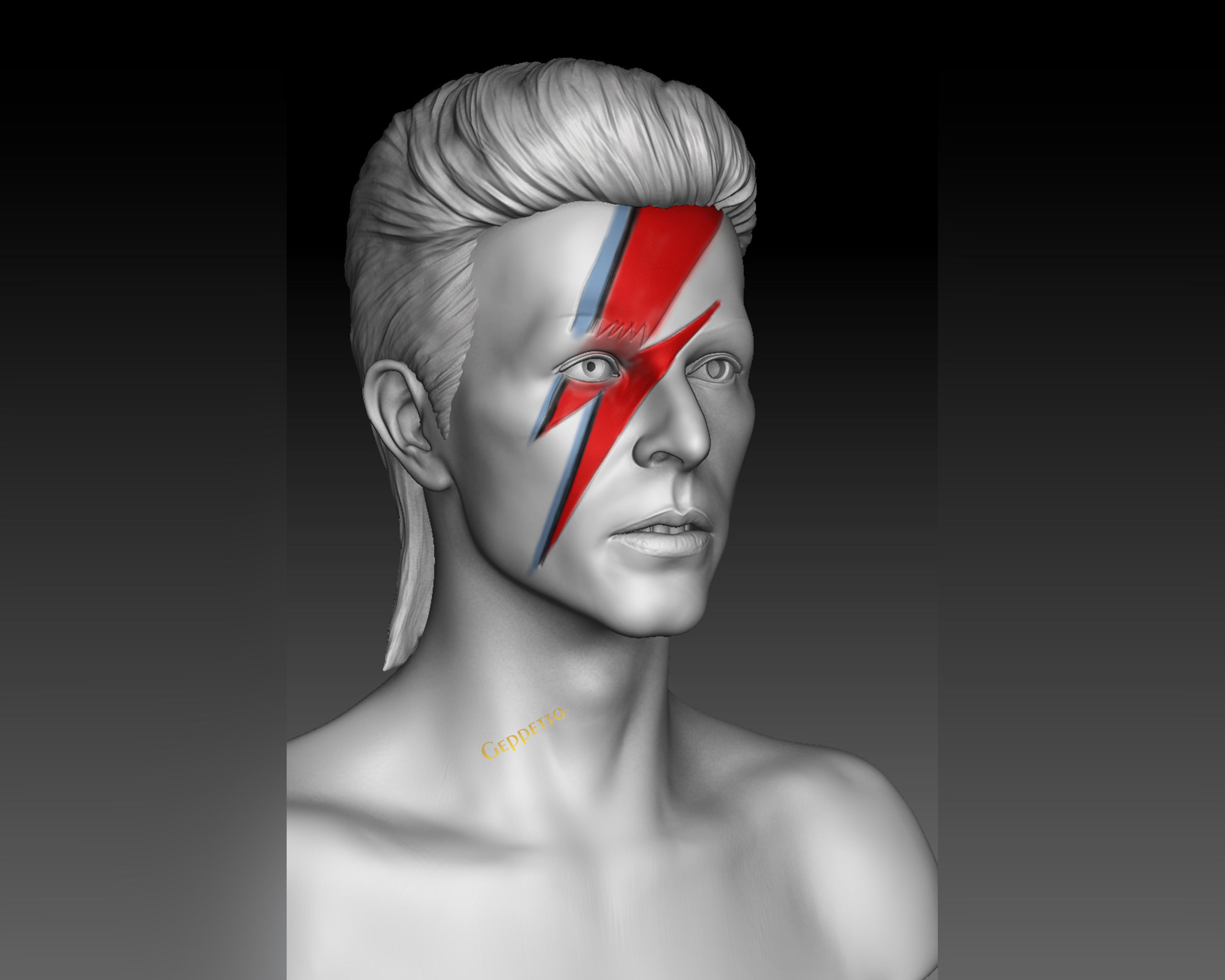 David Bowie 3D Sculpture Model Ready to 3D print 3D print model_4