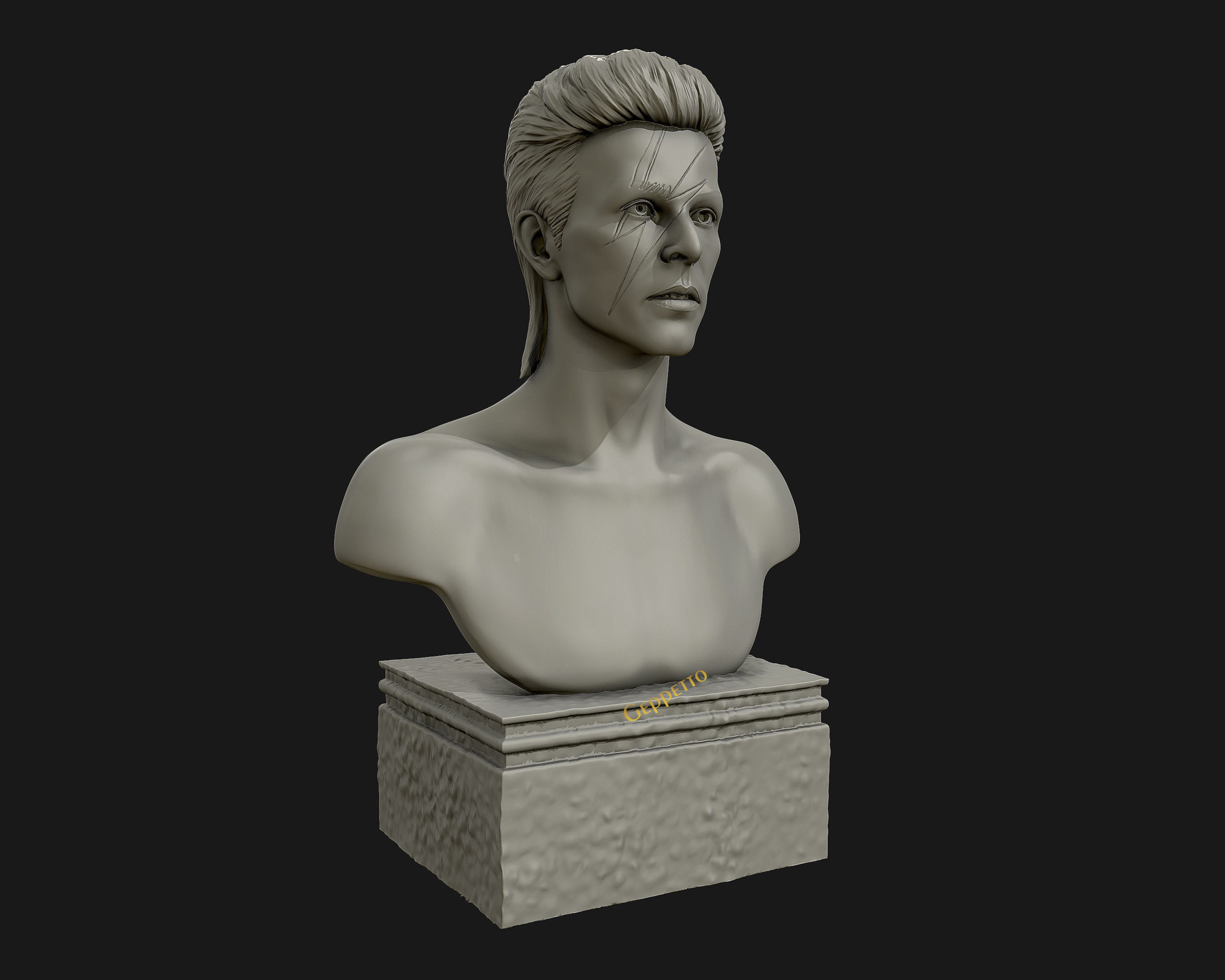 David Bowie 3D Sculpture Model Ready to 3D print 3D print model_64