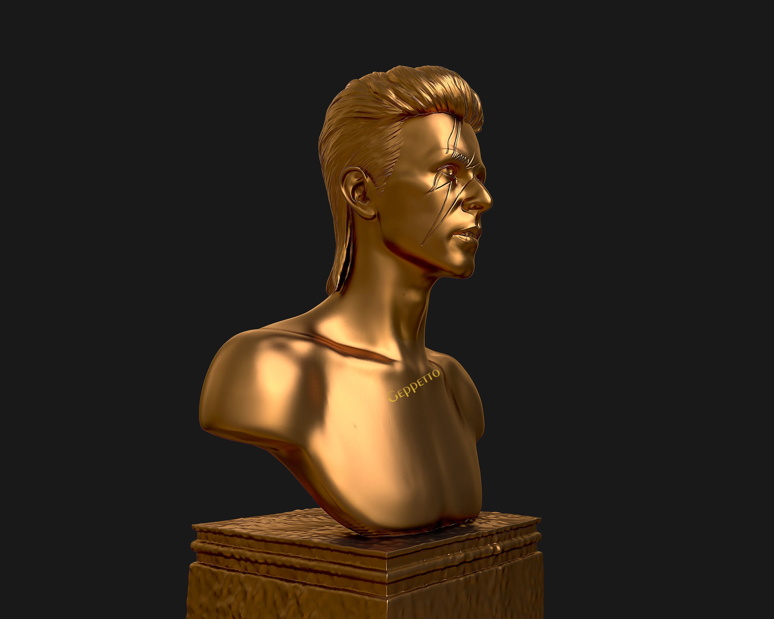 David Bowie 3D Sculpture Model Ready to 3D print 3D print model_51