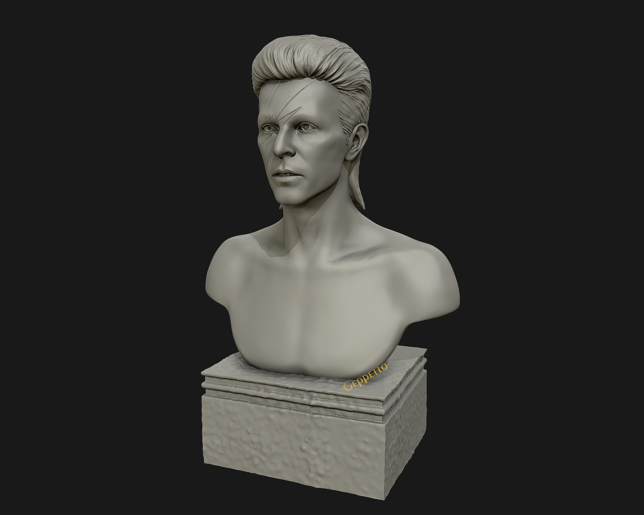 David Bowie 3D Sculpture Model Ready to 3D print 3D print model_32