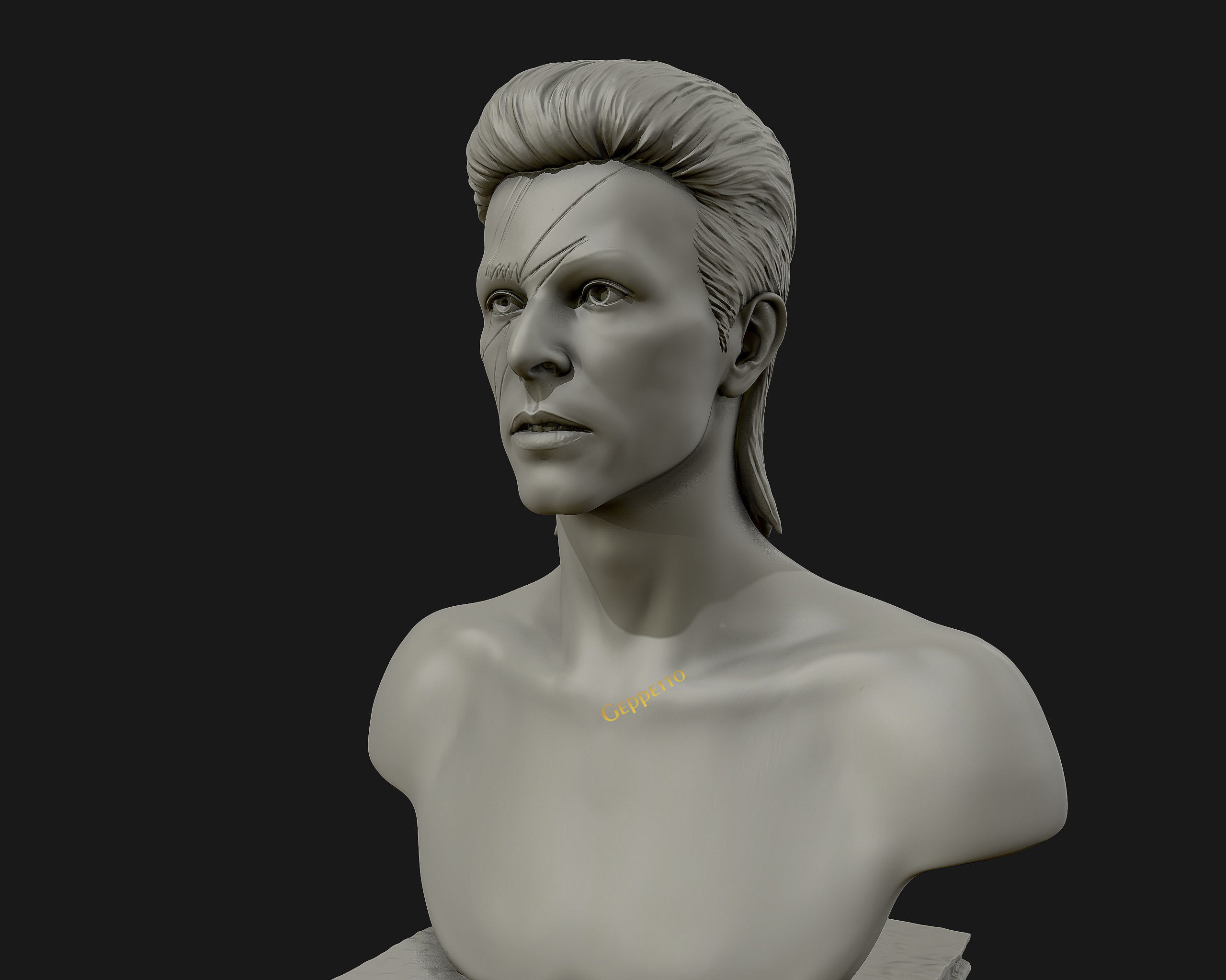 David Bowie 3D Sculpture Model Ready to 3D print 3D print model_20