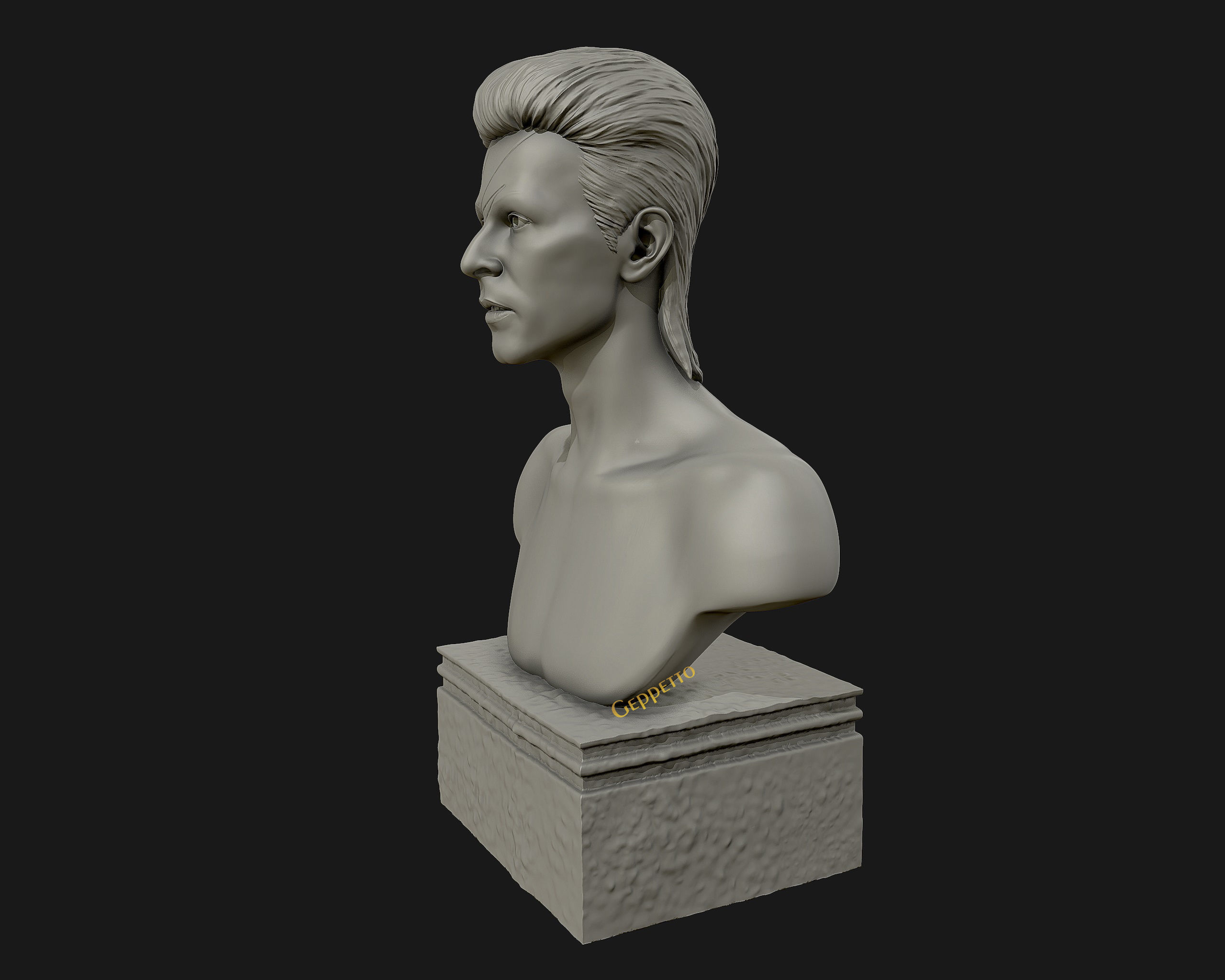 David Bowie 3D Sculpture Model Ready to 3D print 3D print model_61