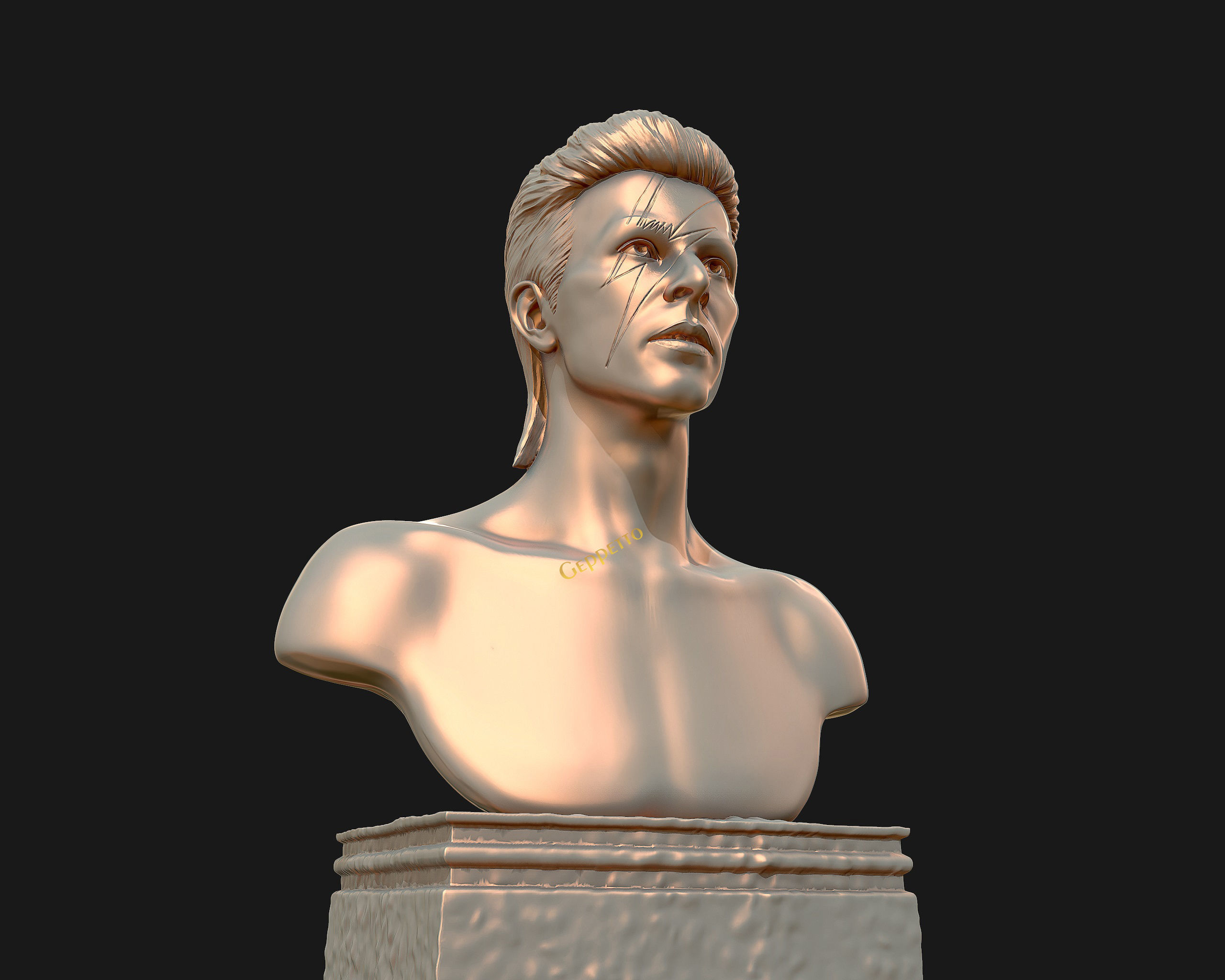 David Bowie 3D Sculpture Model Ready to 3D print 3D print model_37
