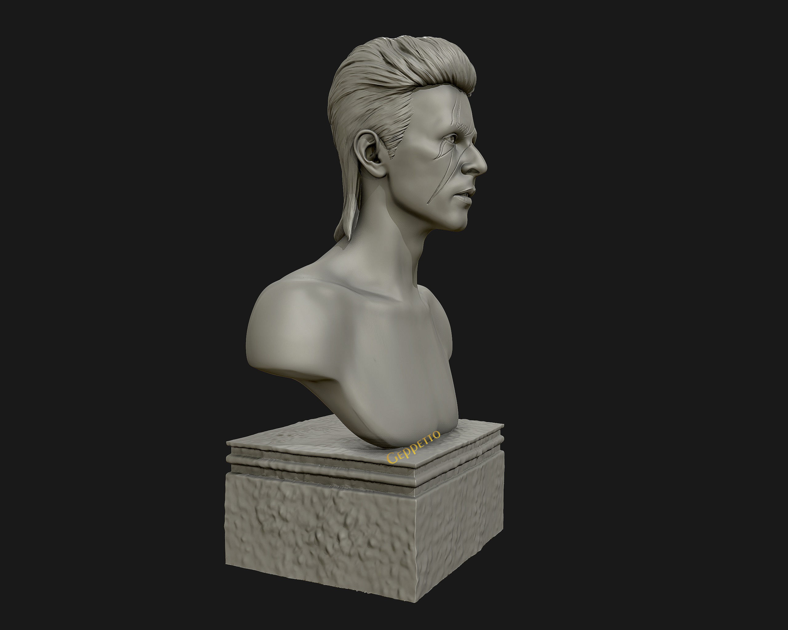 David Bowie 3D Sculpture Model Ready to 3D print 3D print model_13