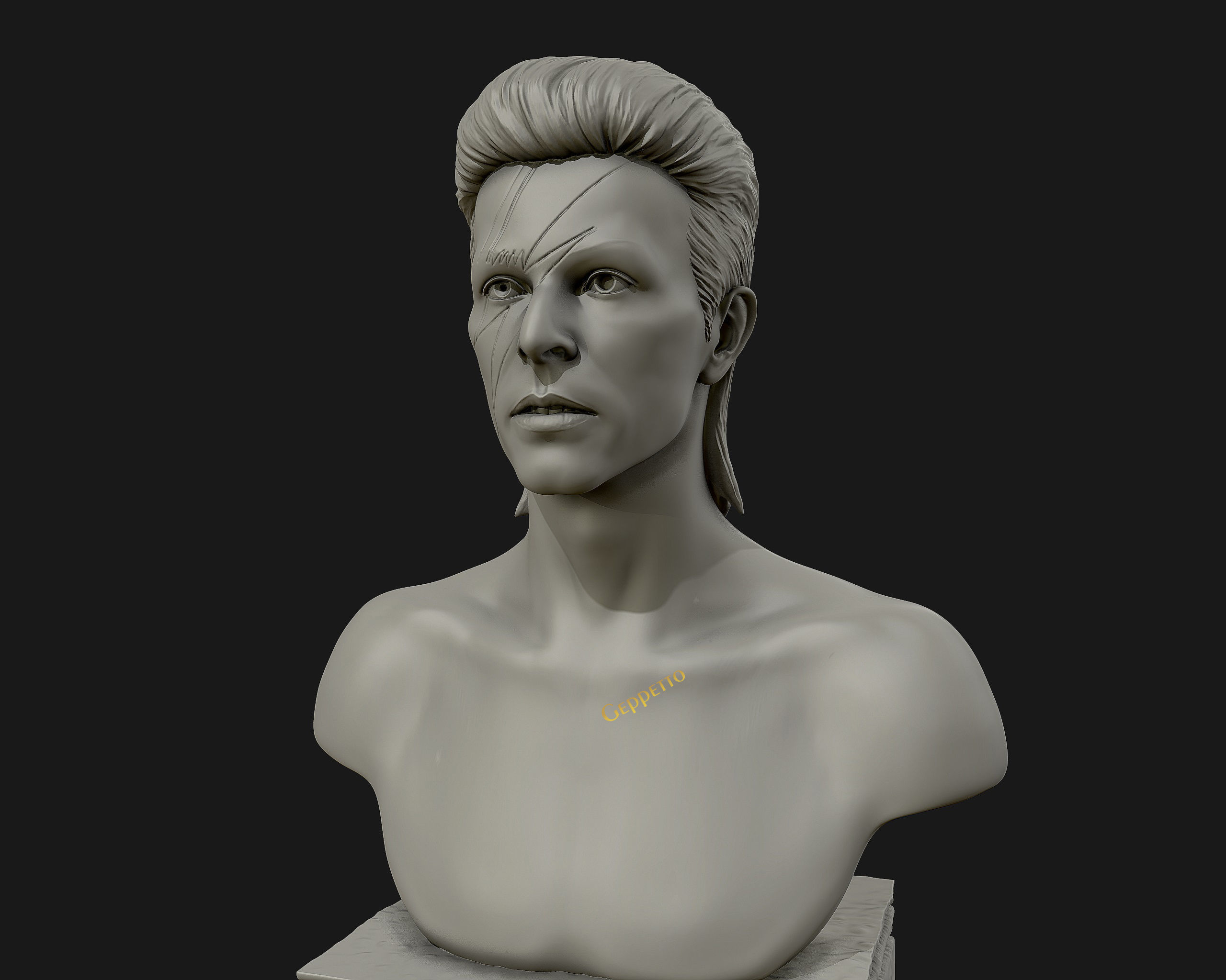 David Bowie 3D Sculpture Model Ready to 3D print 3D print model_23
