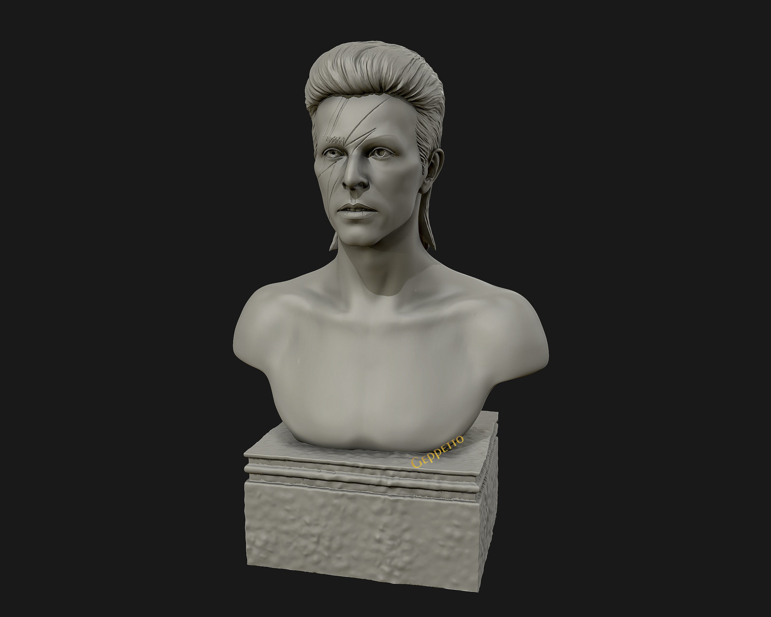 David Bowie 3D Sculpture Model Ready to 3D print 3D print model_21