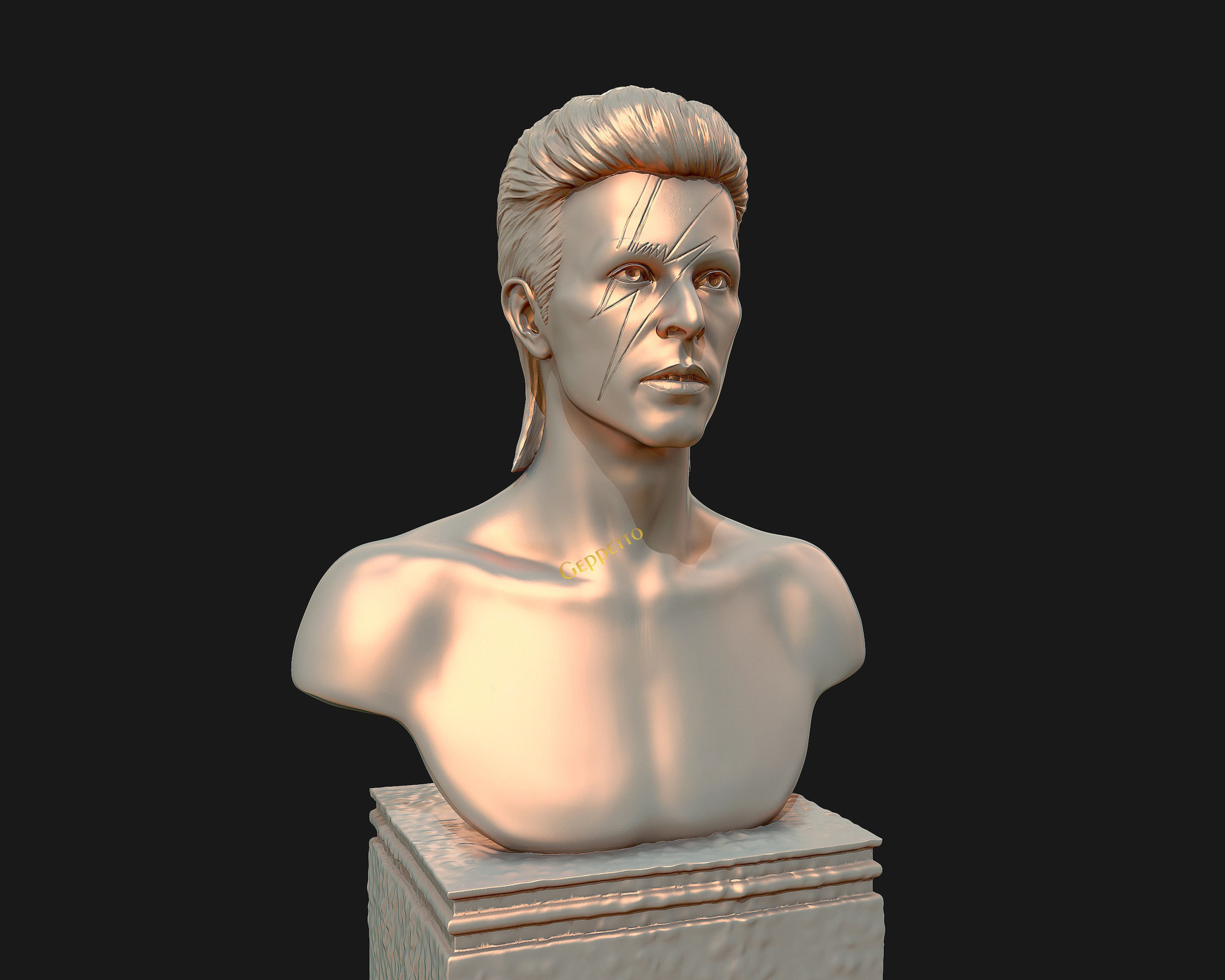 David Bowie 3D Sculpture Model Ready to 3D print 3D print model_42