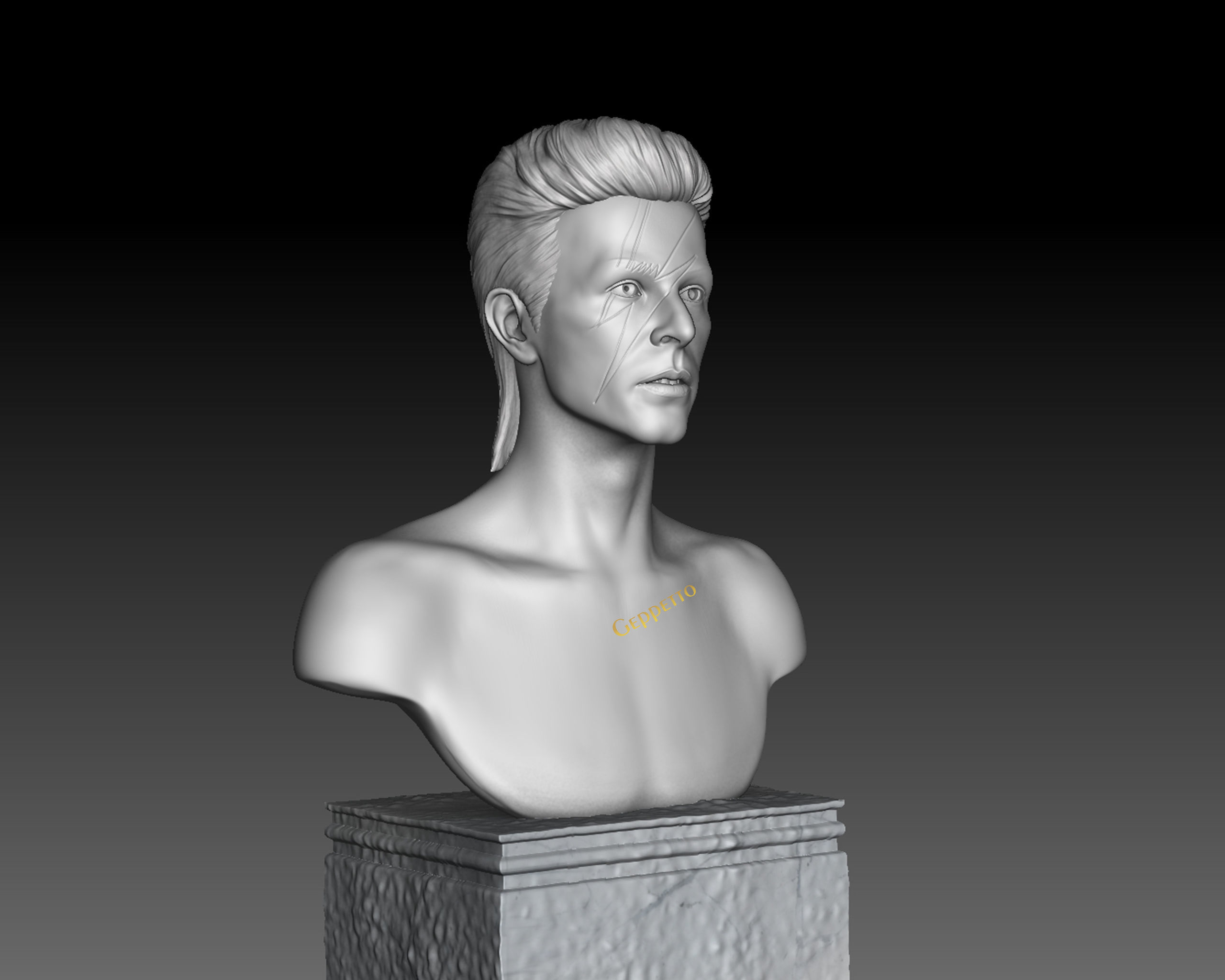 David Bowie 3D Sculpture Model Ready to 3D print 3D print model_55