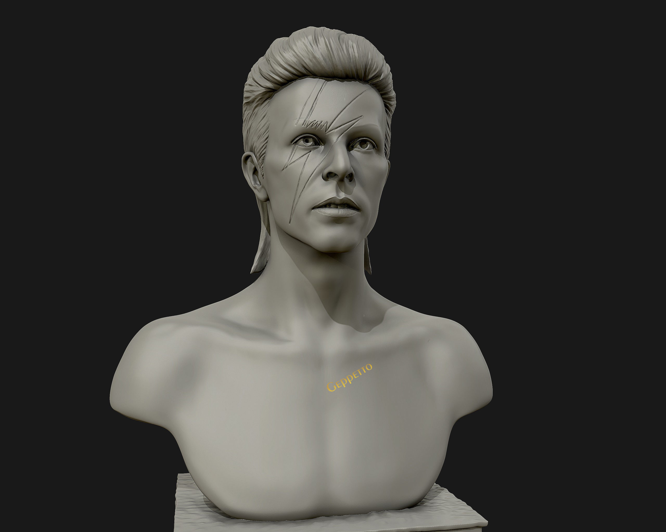 David Bowie 3D Sculpture Model Ready to 3D print 3D print model_27