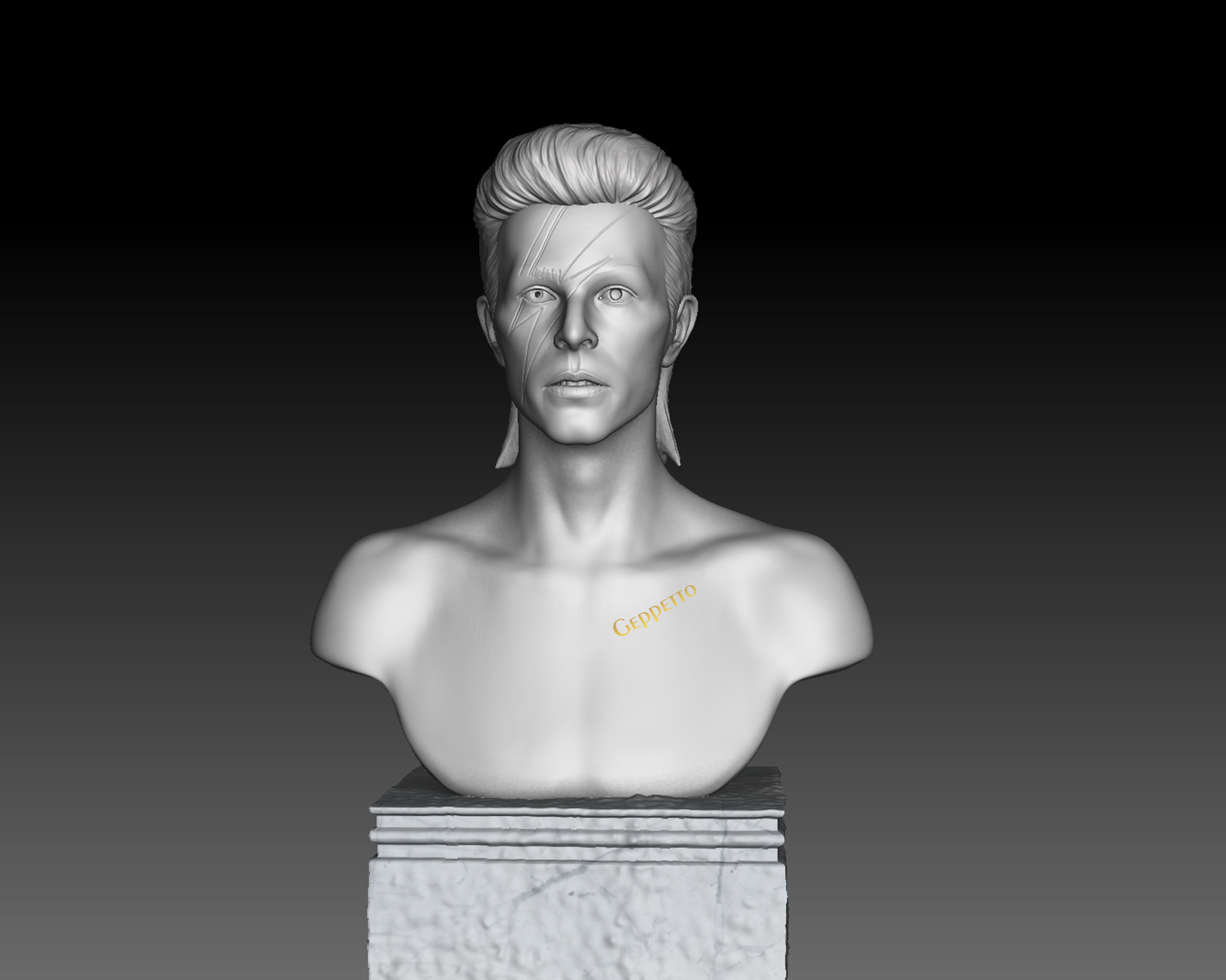 David Bowie 3D Sculpture Model Ready to 3D print 3D print model_53
