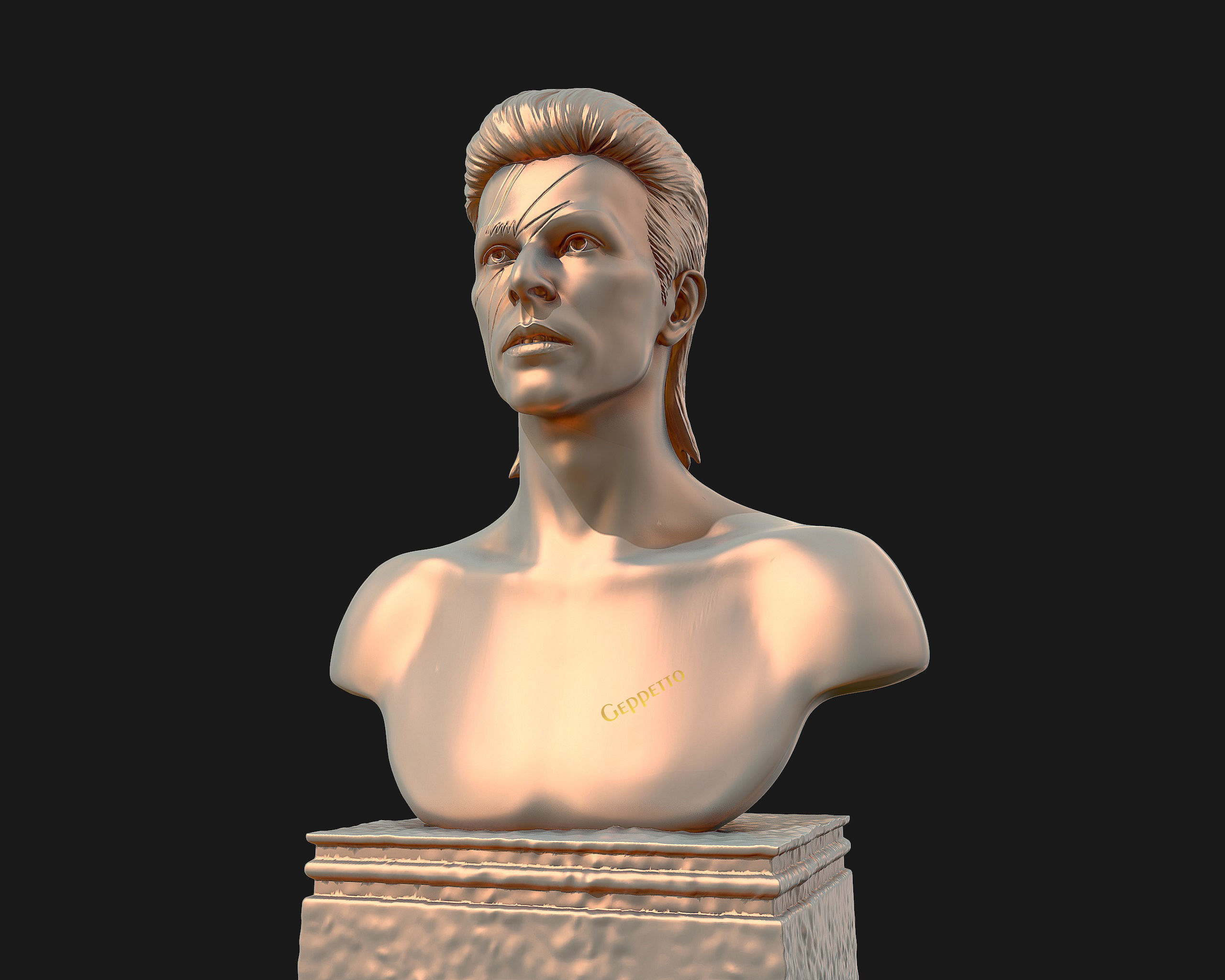 David Bowie 3D Sculpture Model Ready to 3D print 3D print model_31