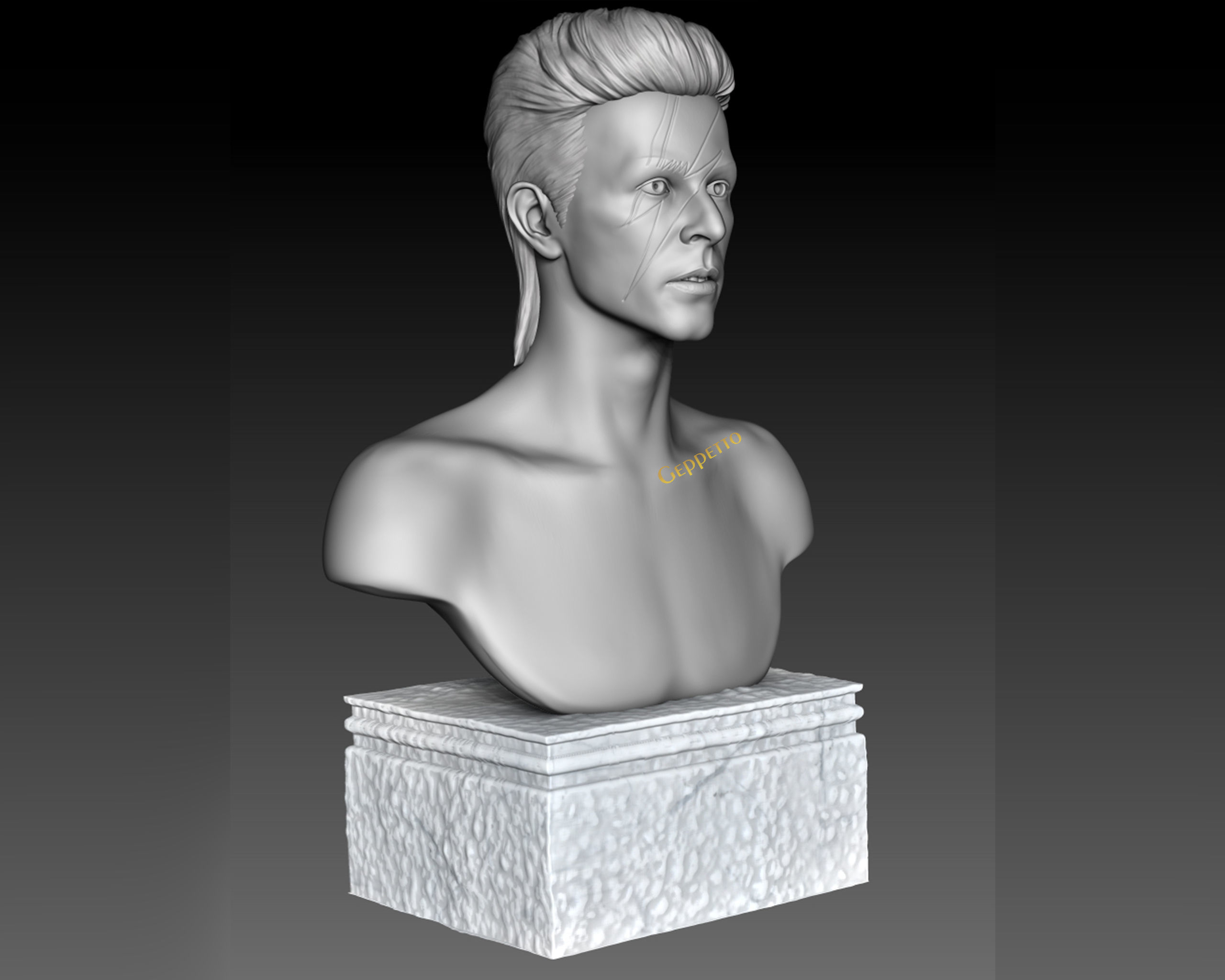 David Bowie 3D Sculpture Model Ready to 3D print 3D print model_60