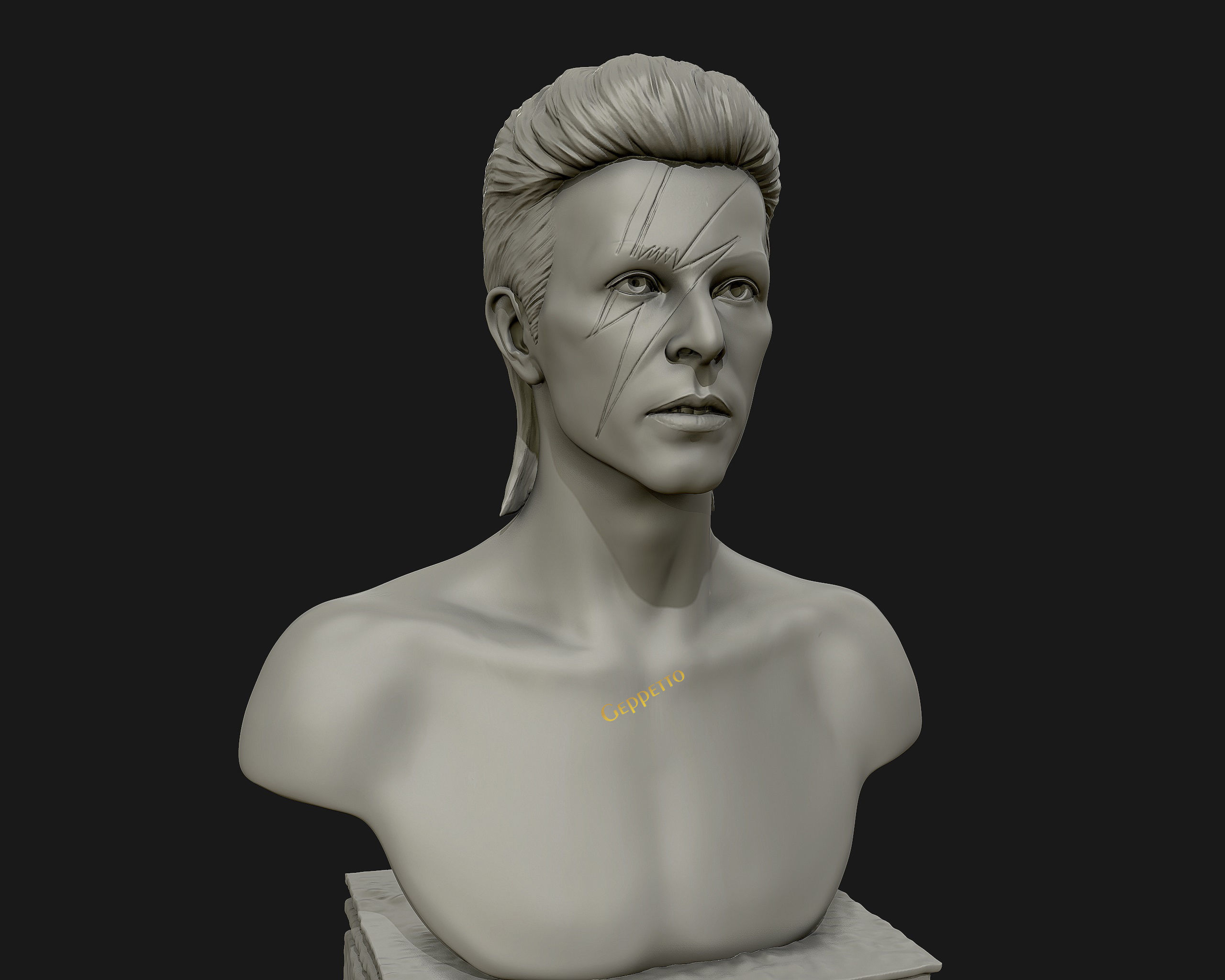 David Bowie 3D Sculpture Model Ready to 3D print 3D print model_24