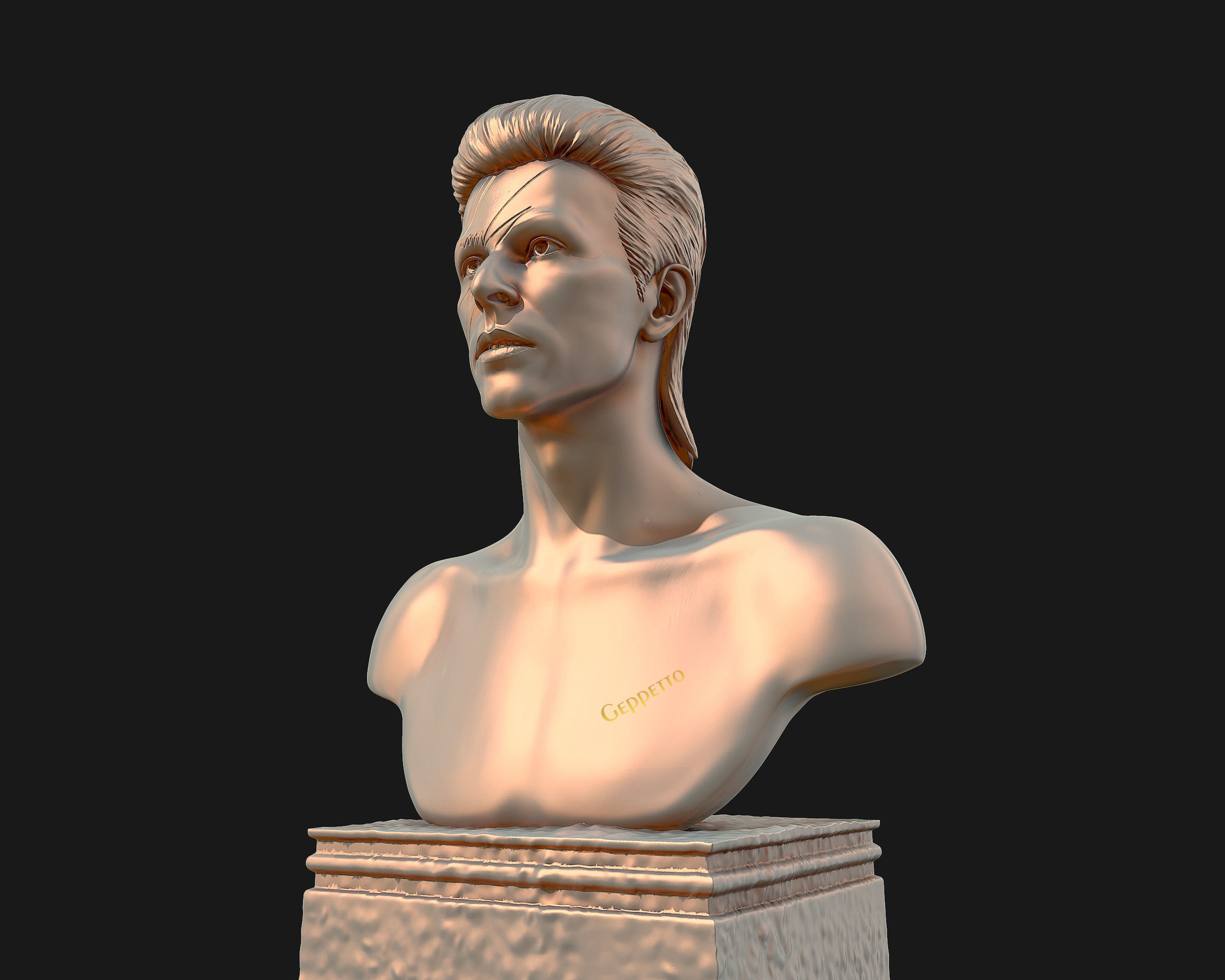 David Bowie 3D Sculpture Model Ready to 3D print 3D print model_33