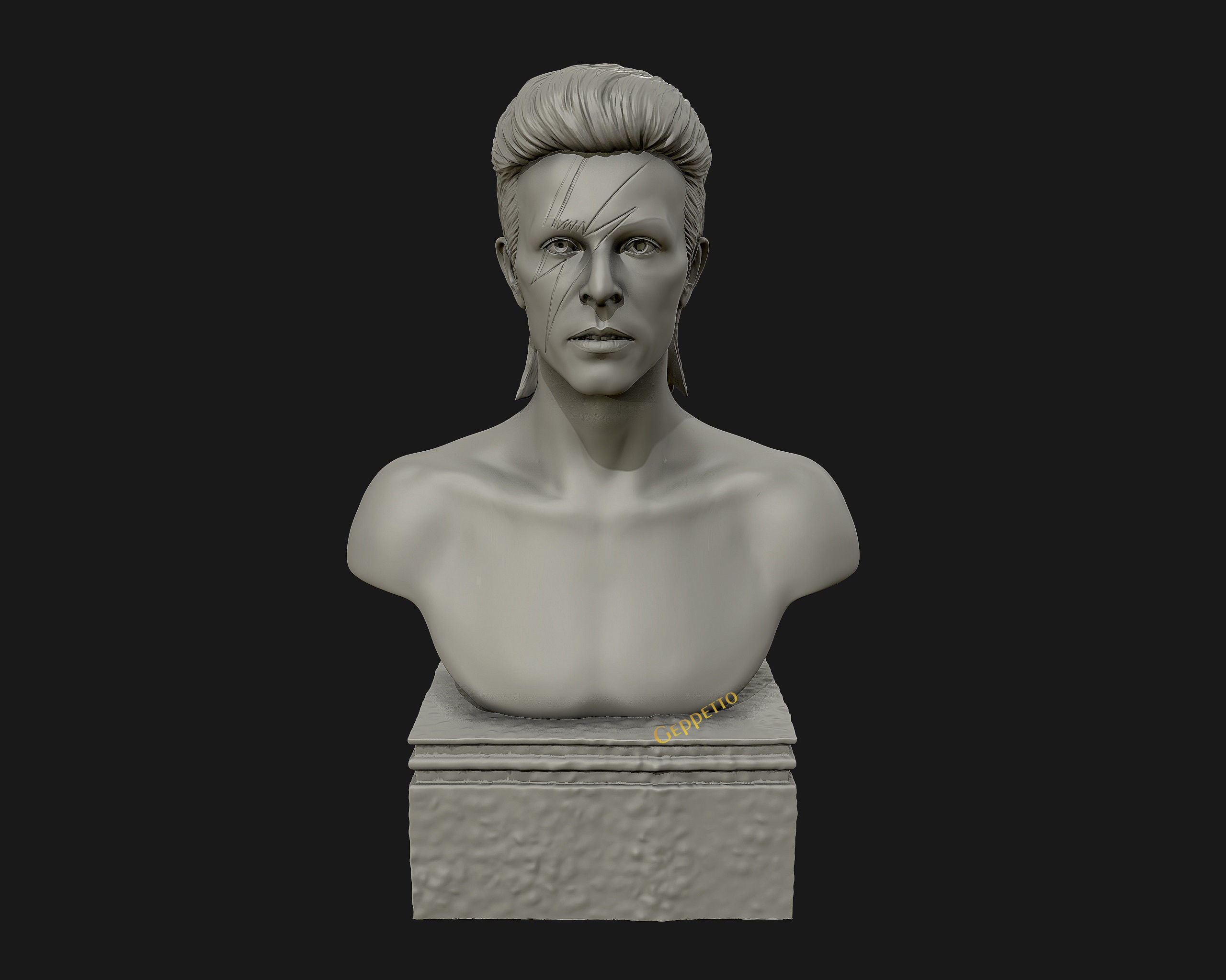 David Bowie 3D Sculpture Model Ready to 3D print 3D print model_10
