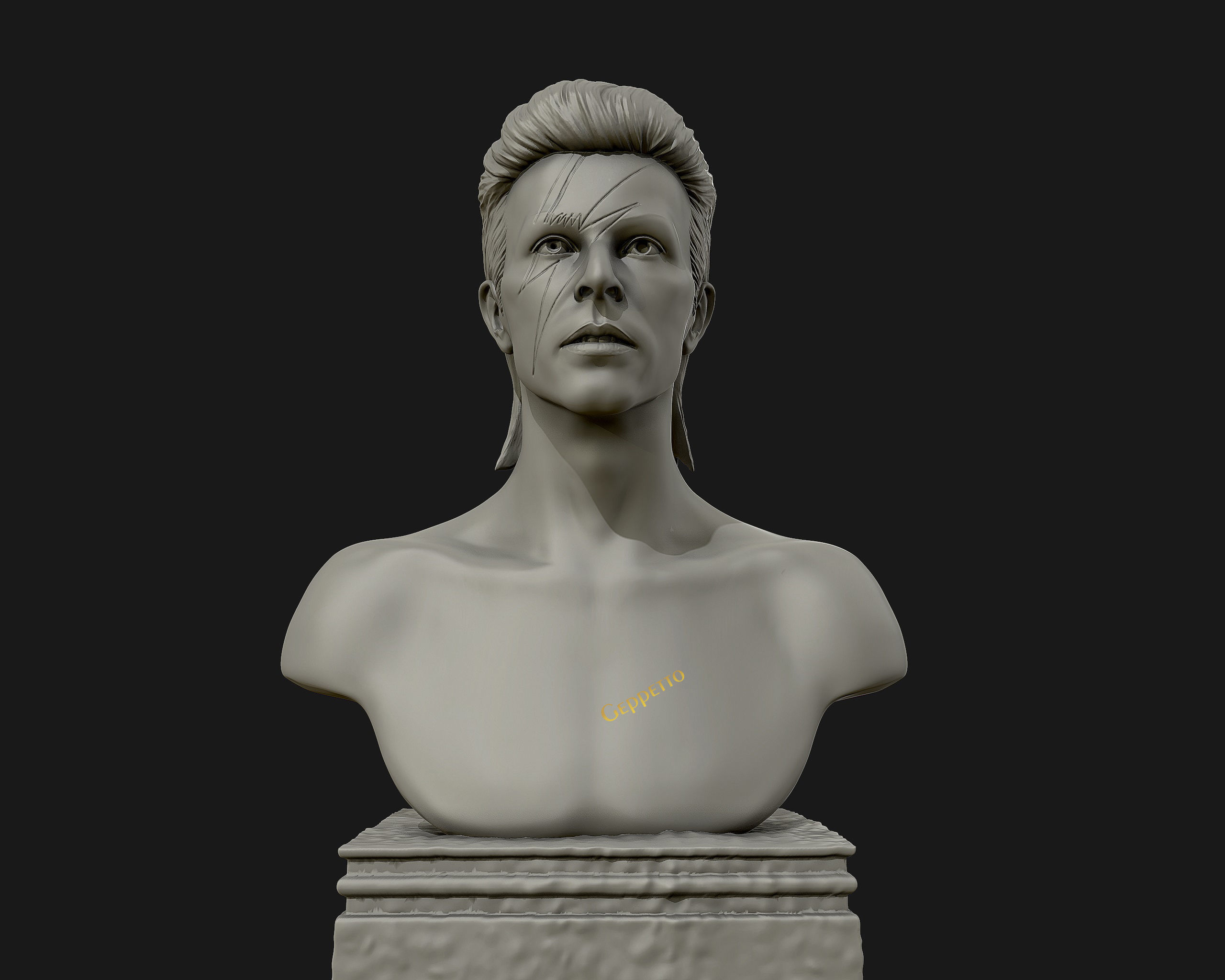 David Bowie 3D Sculpture Model Ready to 3D print 3D print model_29