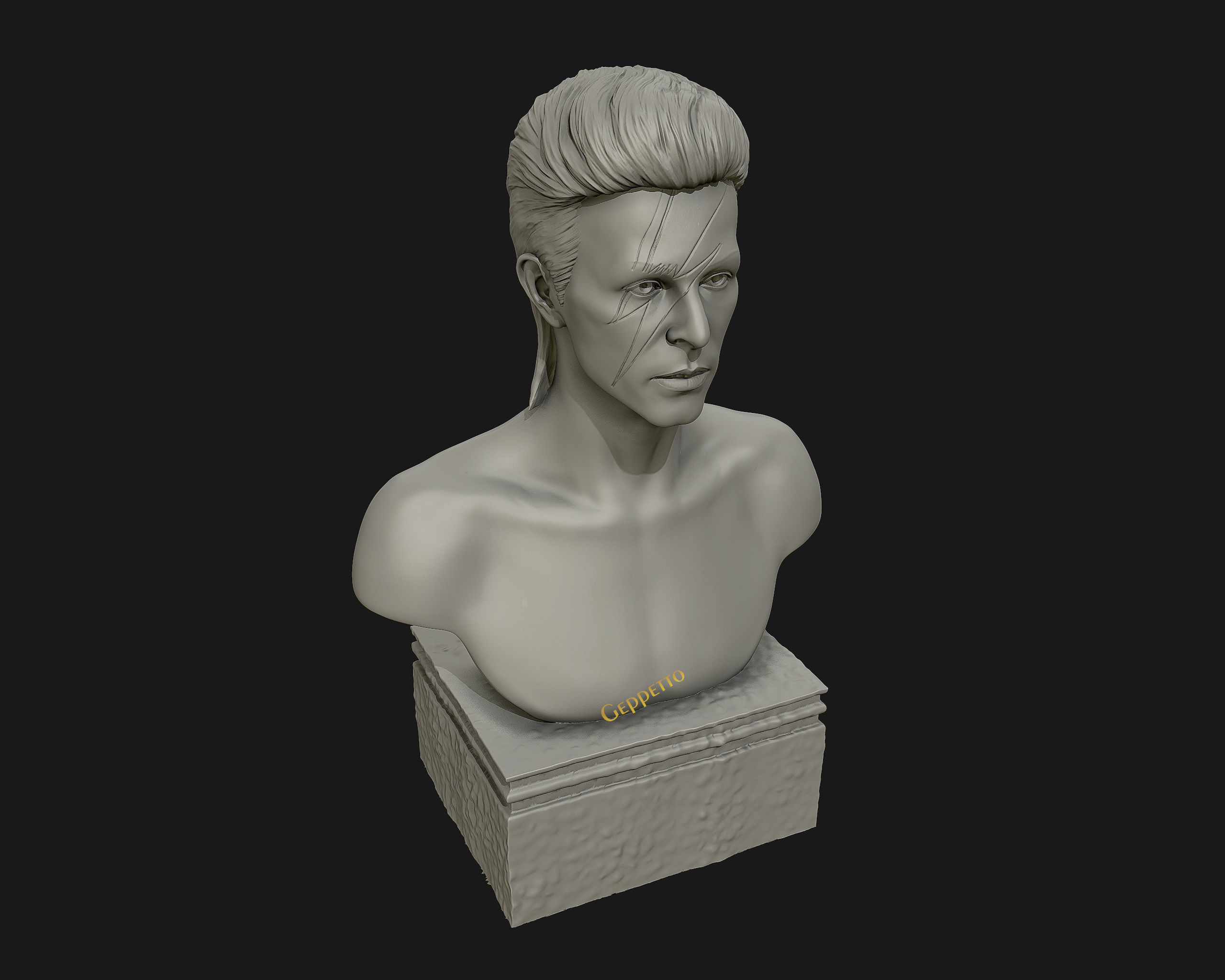 David Bowie 3D Sculpture Model Ready to 3D print 3D print model_16