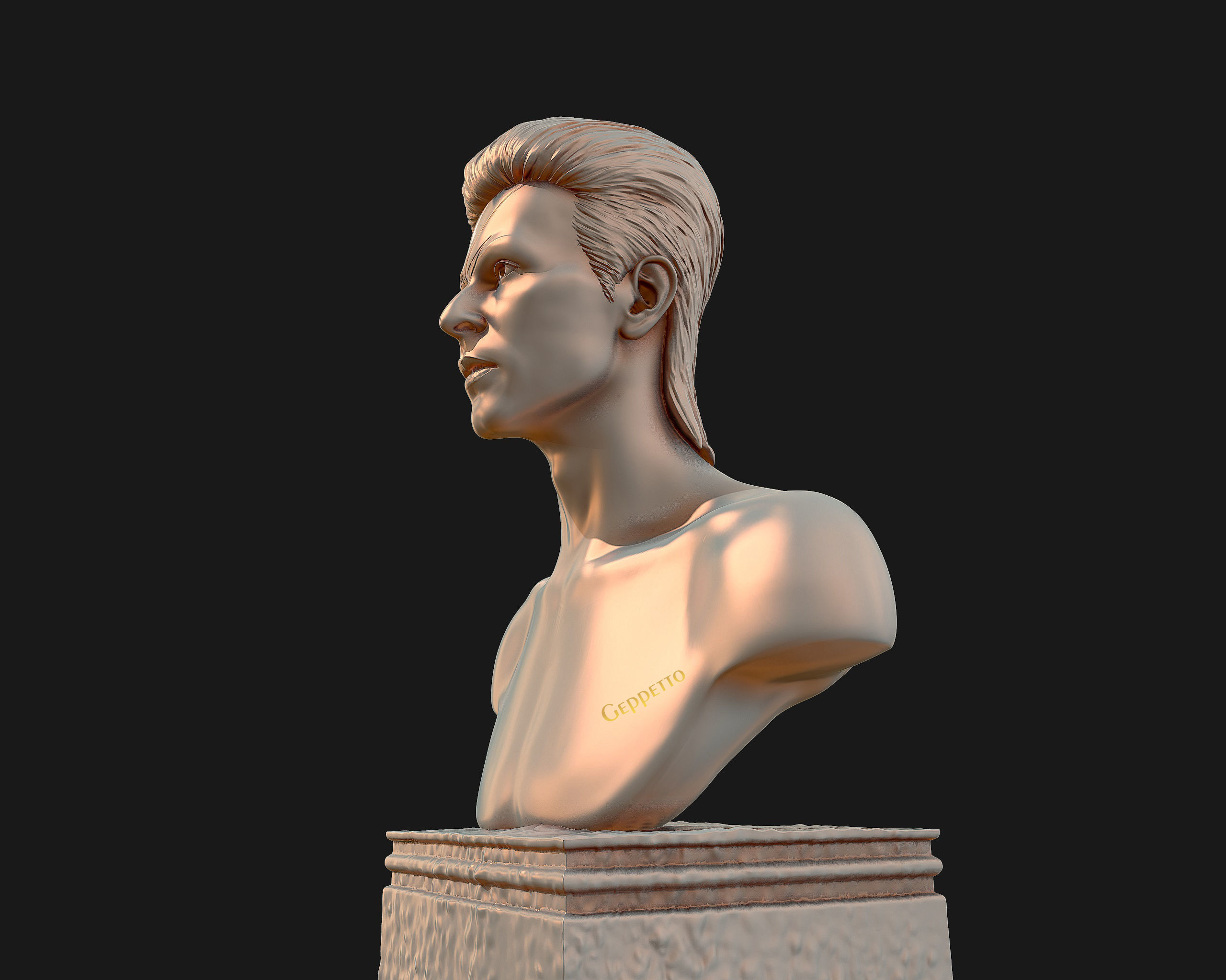 David Bowie 3D Sculpture Model Ready to 3D print 3D print model_36