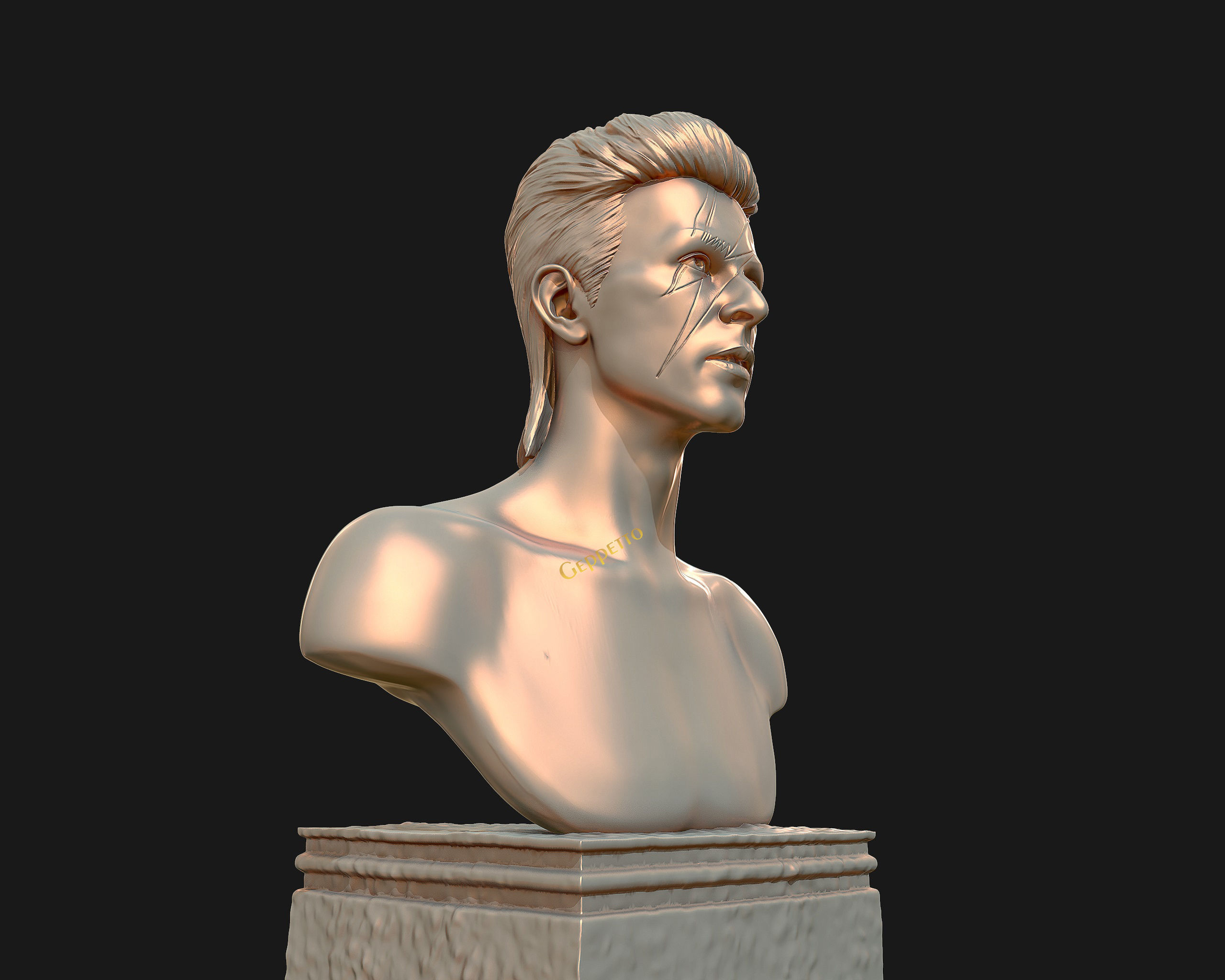 David Bowie 3D Sculpture Model Ready to 3D print 3D print model_39