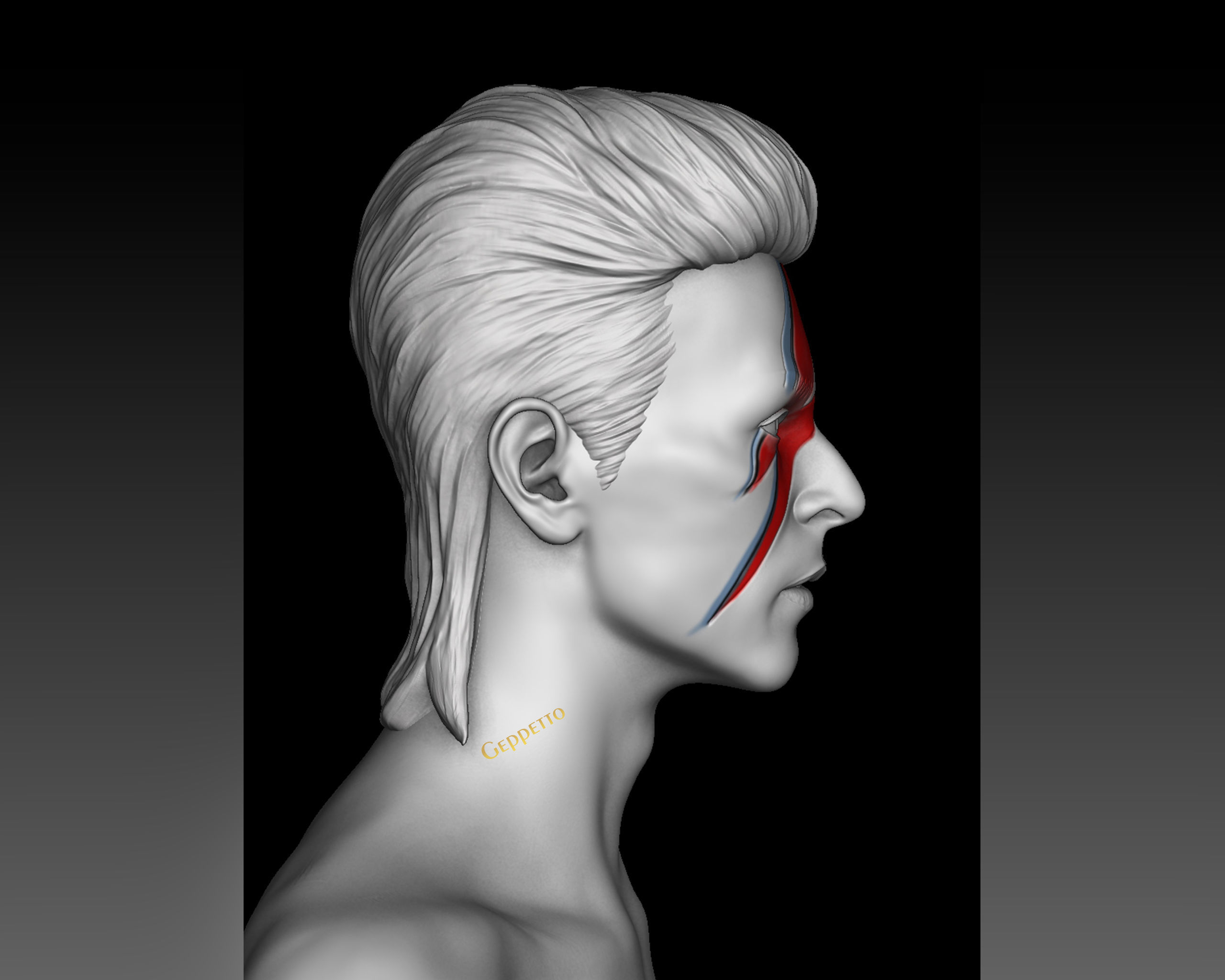 David Bowie 3D Sculpture Model Ready to 3D print 3D print model_6