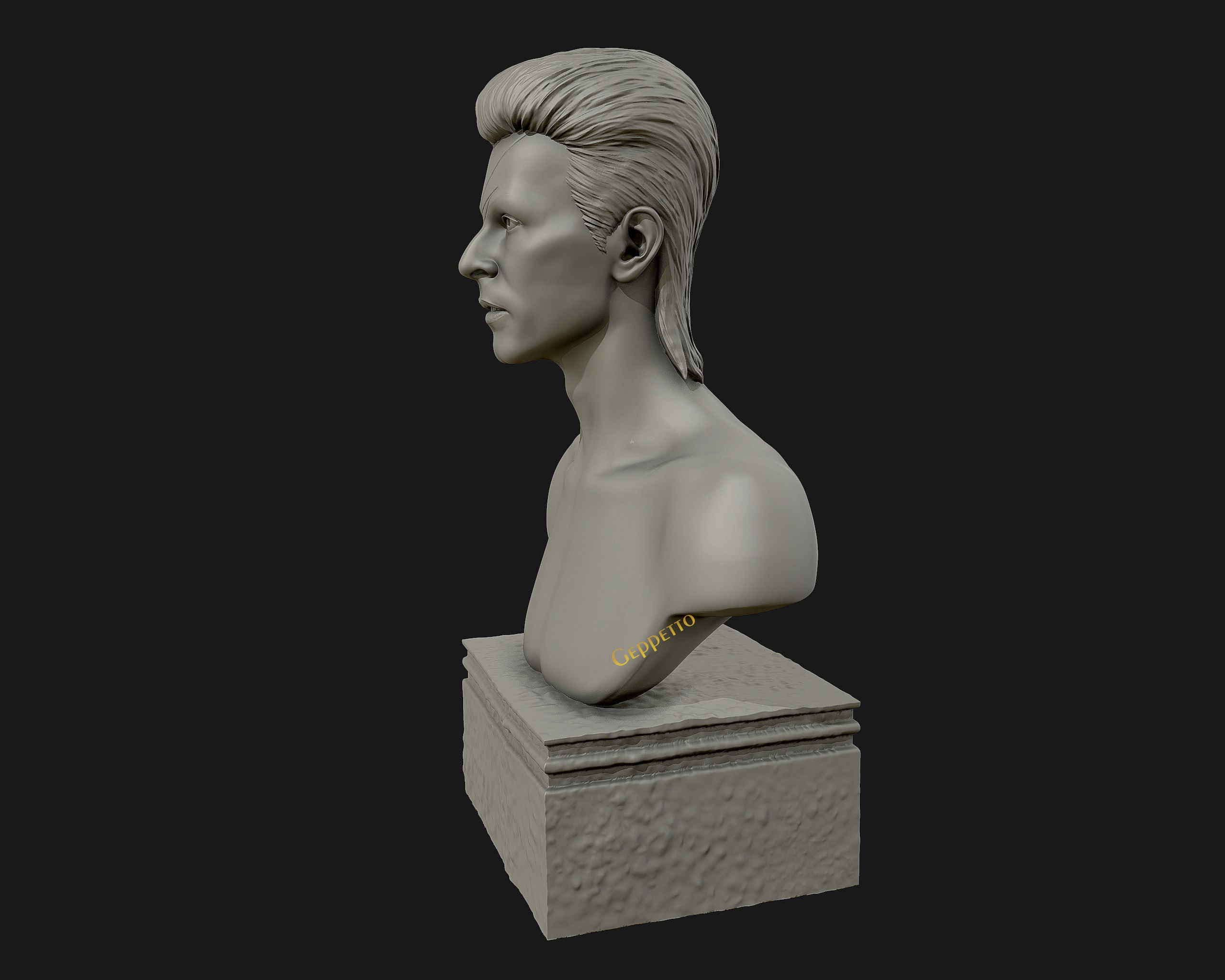 David Bowie 3D Sculpture Model Ready to 3D print 3D print model_62