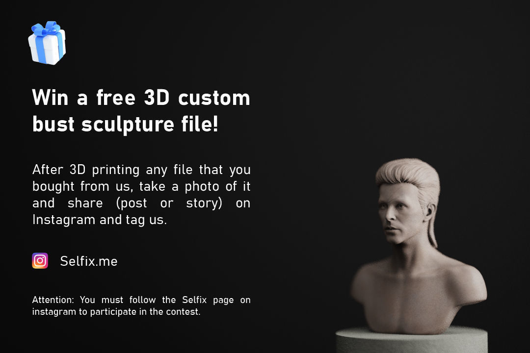 David Bowie 3D Sculpture Model Ready to 3D print 3D print model_1
