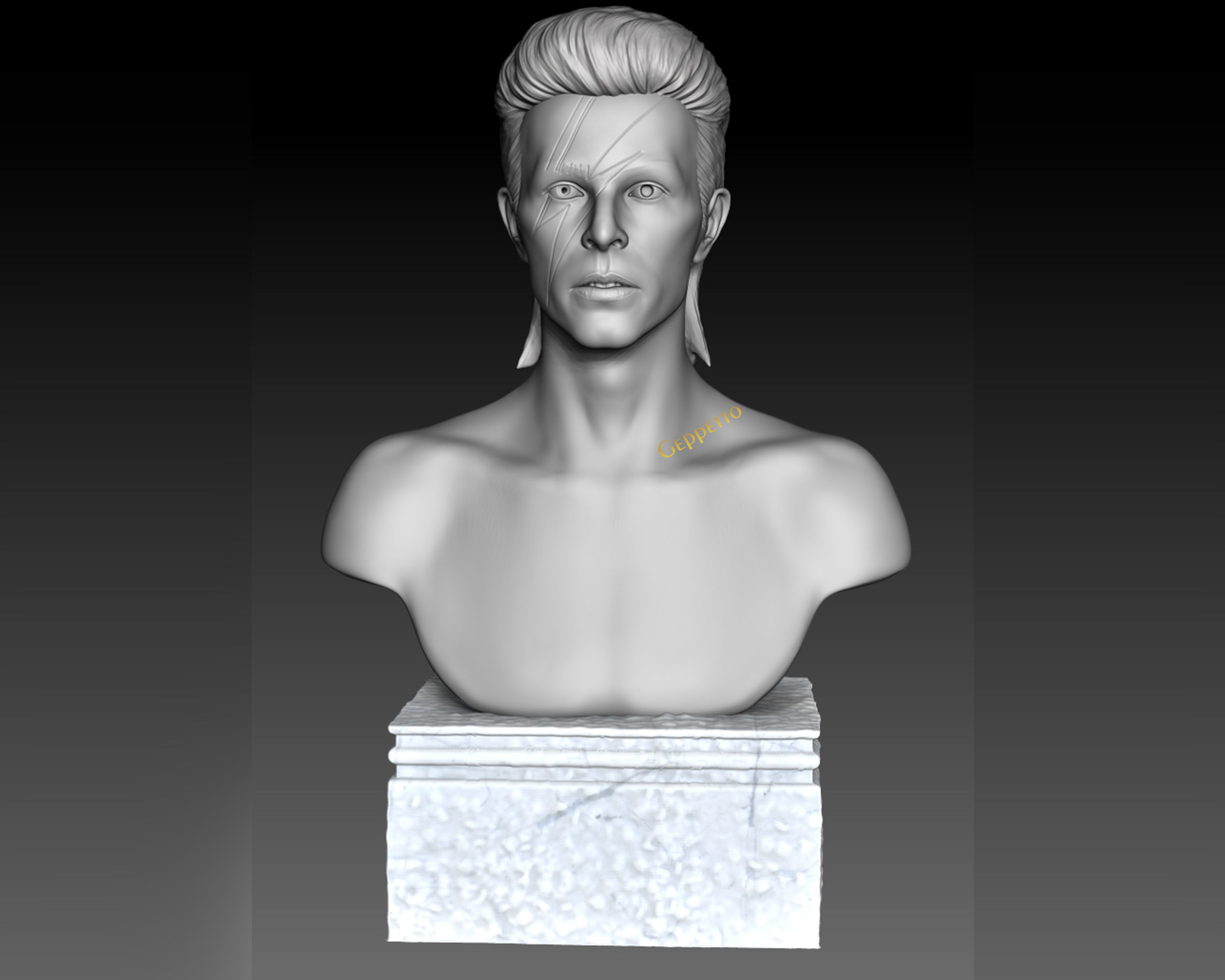 David Bowie 3D Sculpture Model Ready to 3D print 3D print model_57