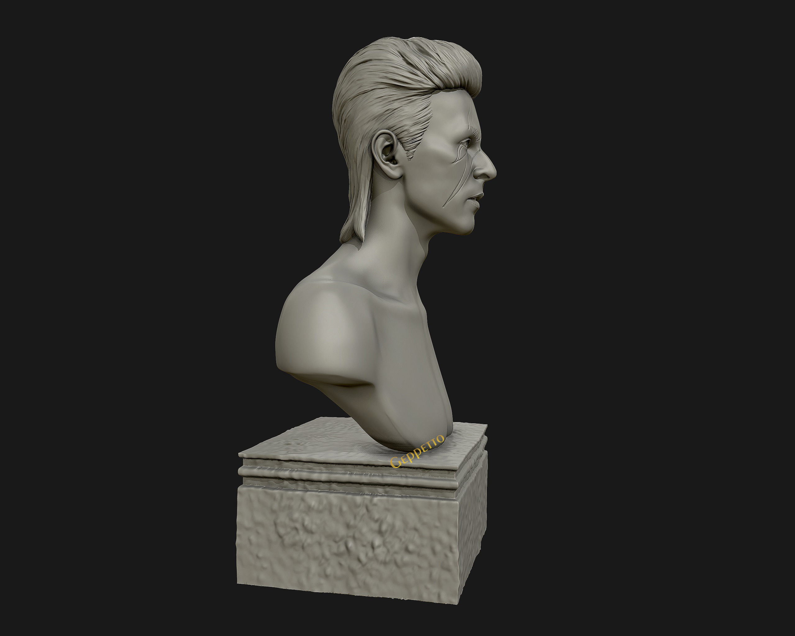 David Bowie 3D Sculpture Model Ready to 3D print 3D print model_14