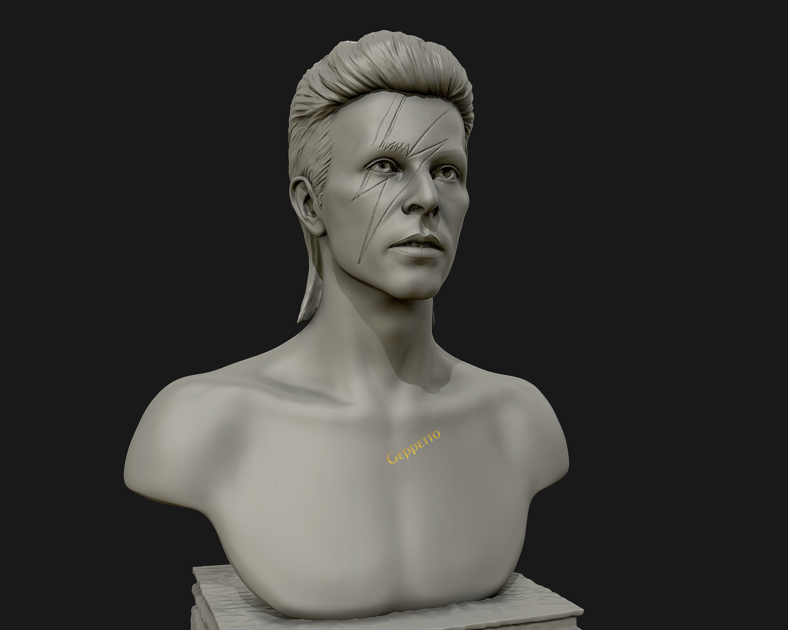 David Bowie 3D Sculpture Model Ready to 3D print 3D print model_26