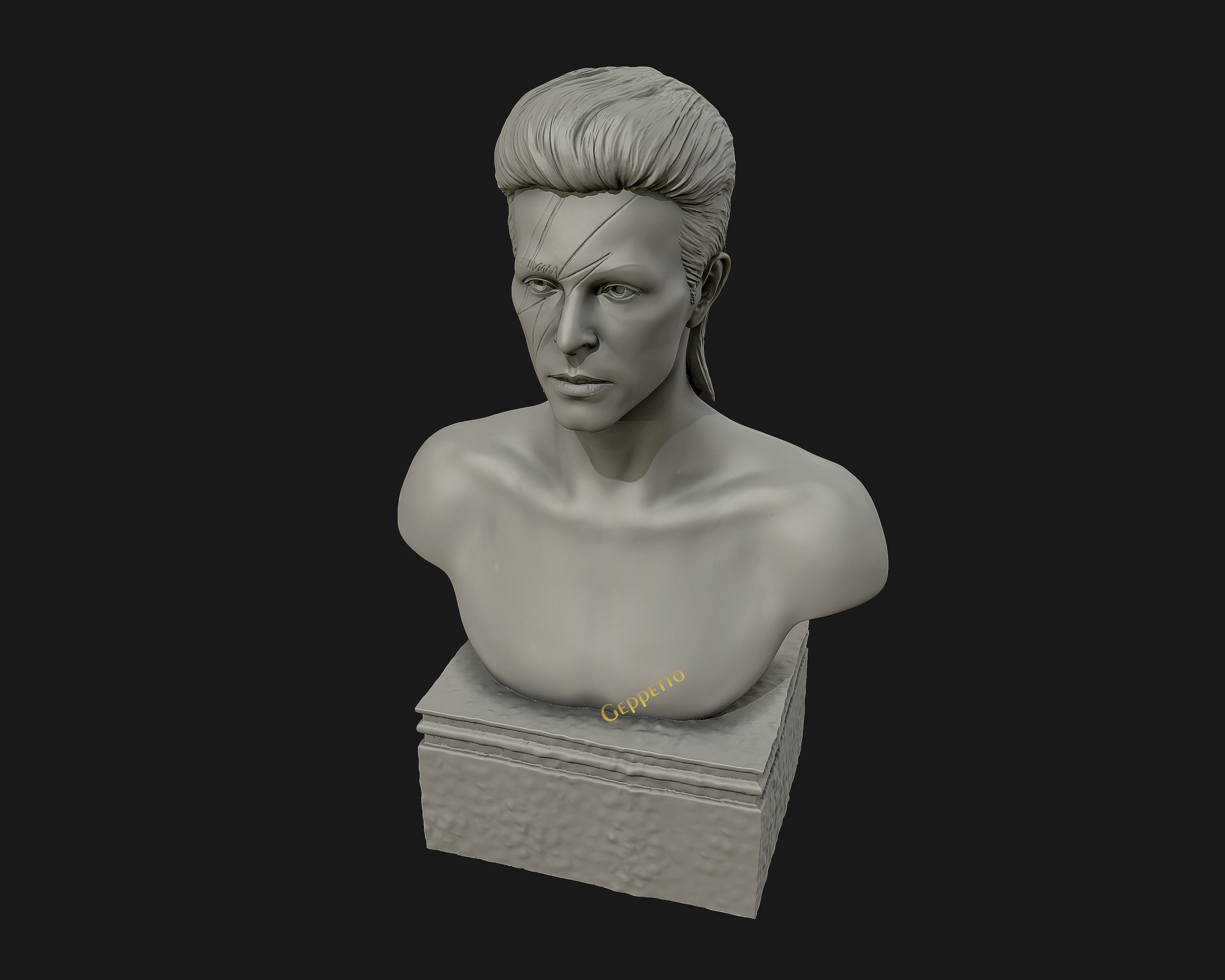 David Bowie 3D Sculpture Model Ready to 3D print 3D print model_18