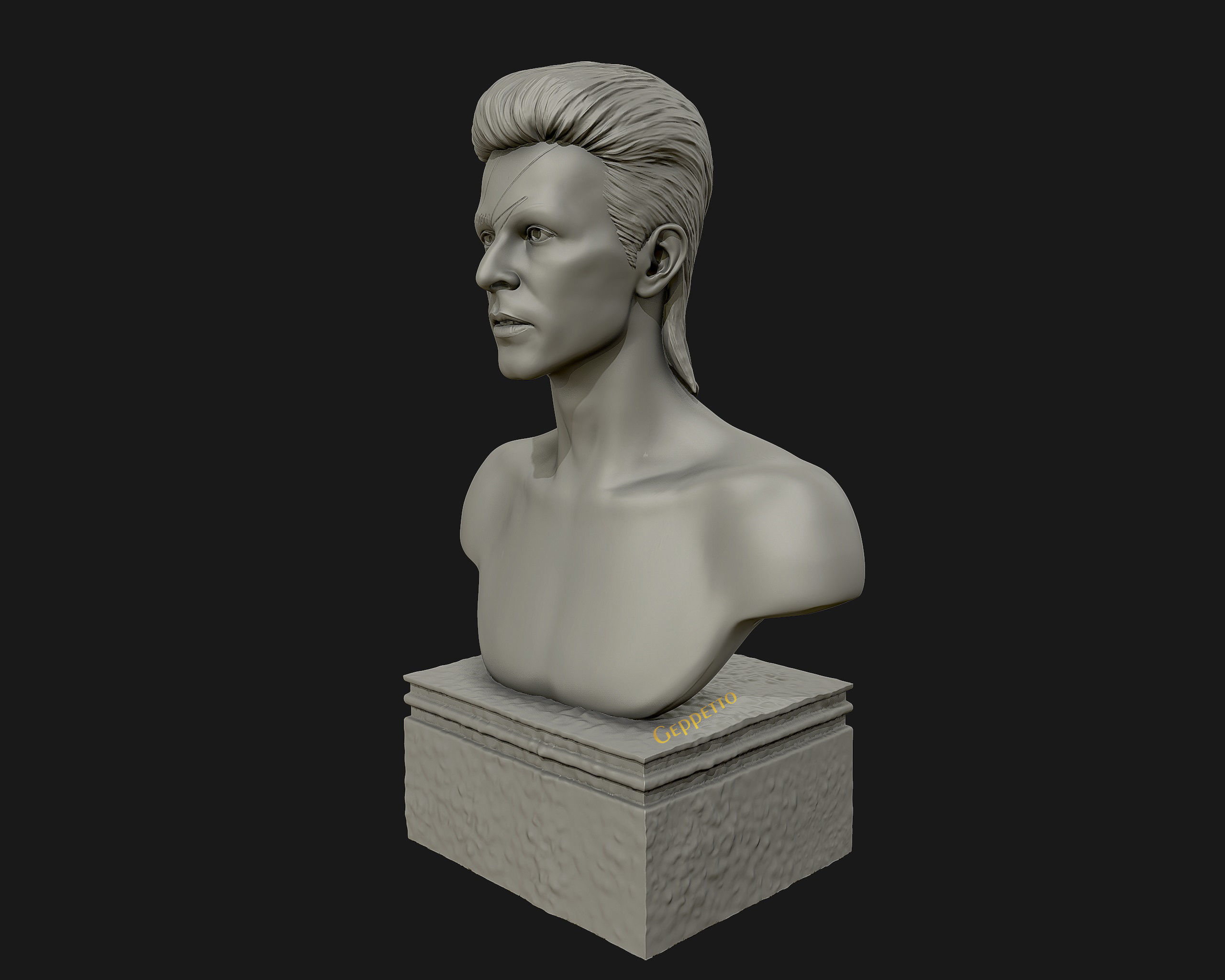 David Bowie 3D Sculpture Model Ready to 3D print 3D print model_54