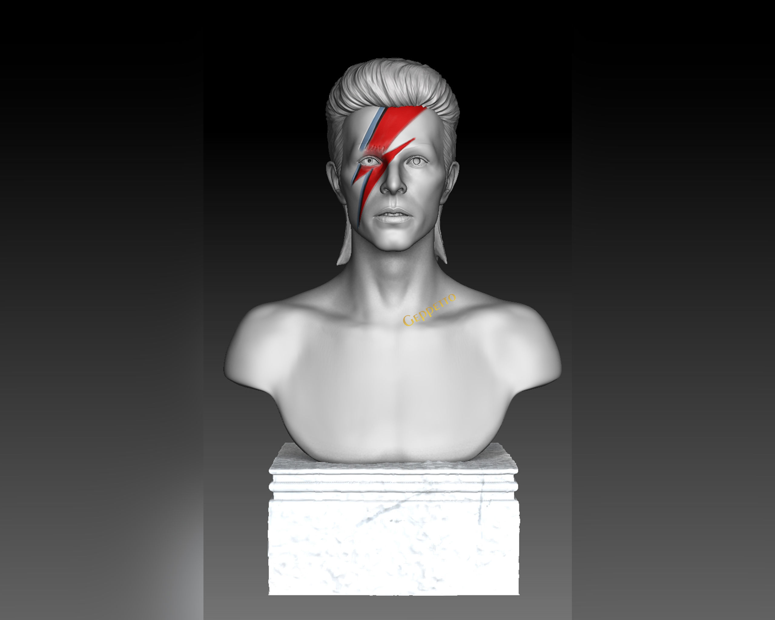 David Bowie 3D Sculpture Model Ready to 3D print 3D print model_2