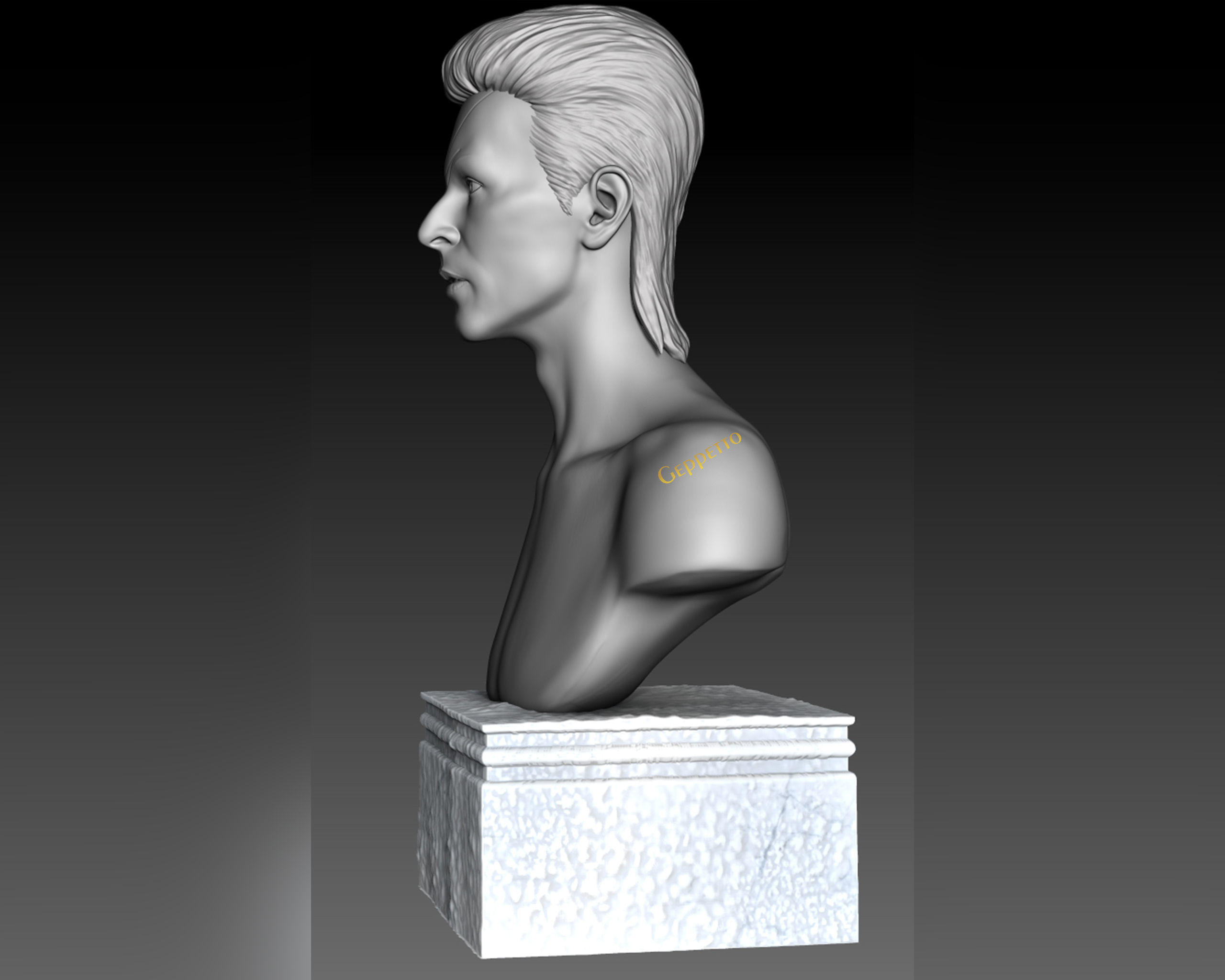 David Bowie 3D Sculpture Model Ready to 3D print 3D print model_59
