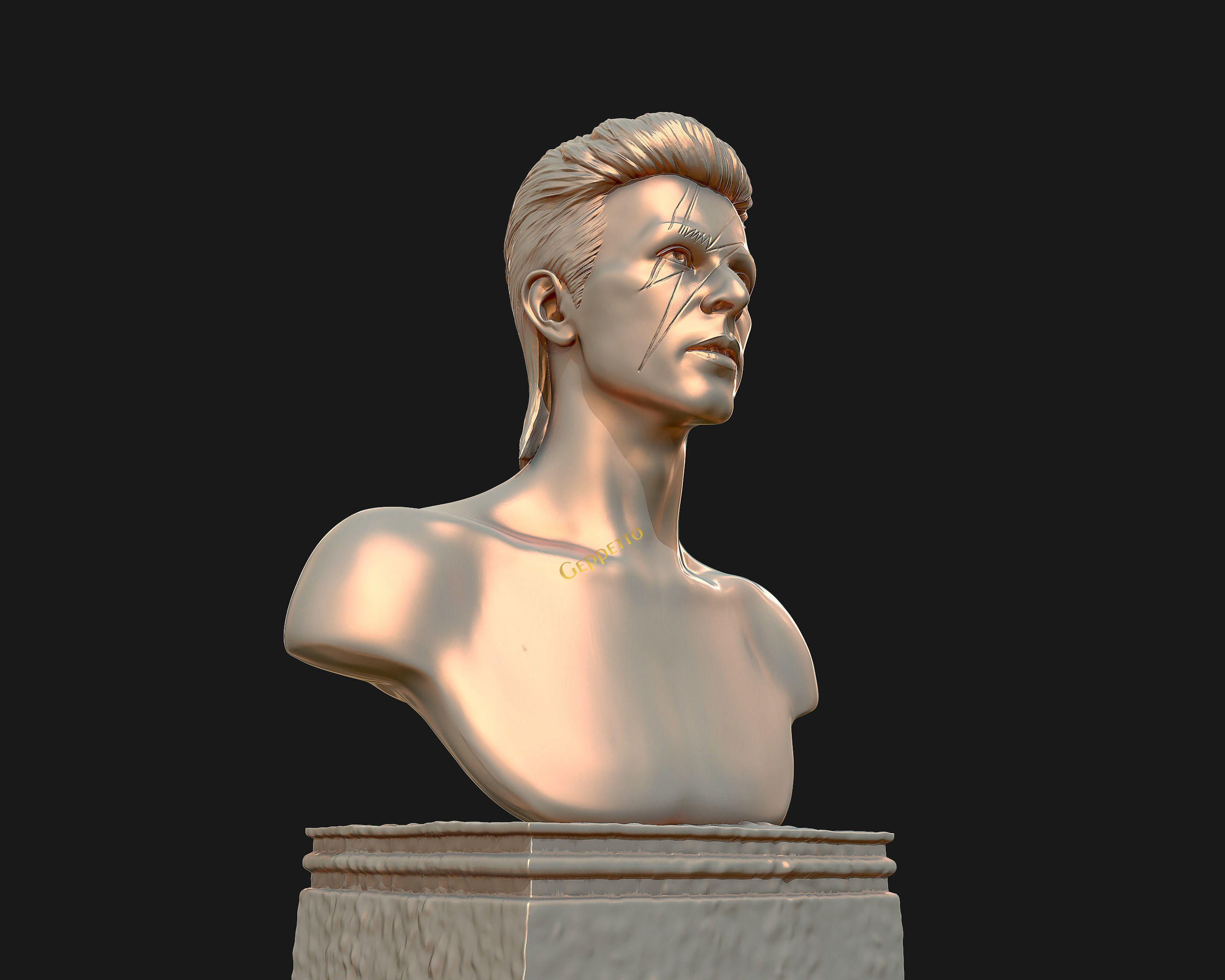David Bowie 3D Sculpture Model Ready to 3D print 3D print model_38