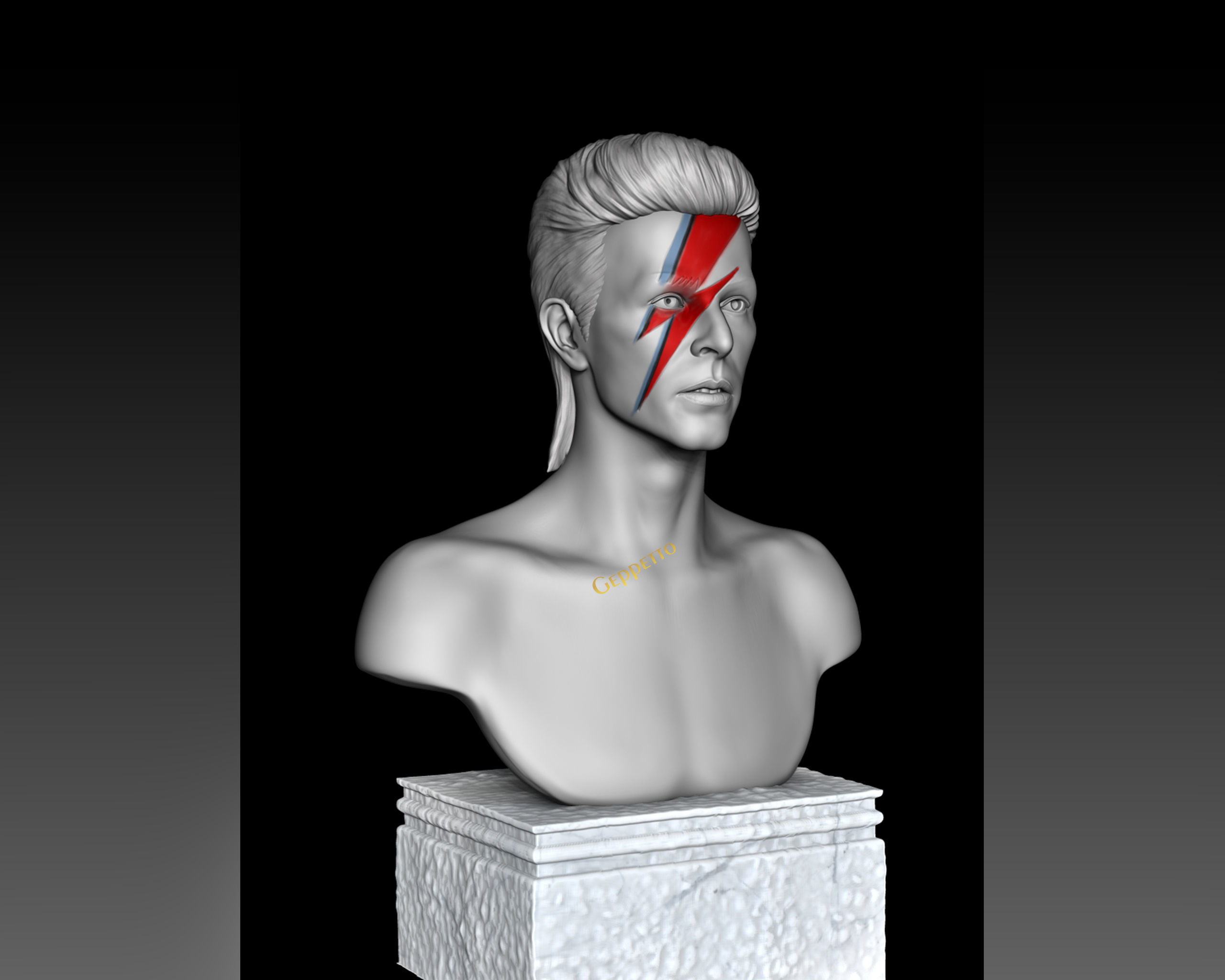 David Bowie 3D Sculpture Model Ready to 3D print 3D print model_7