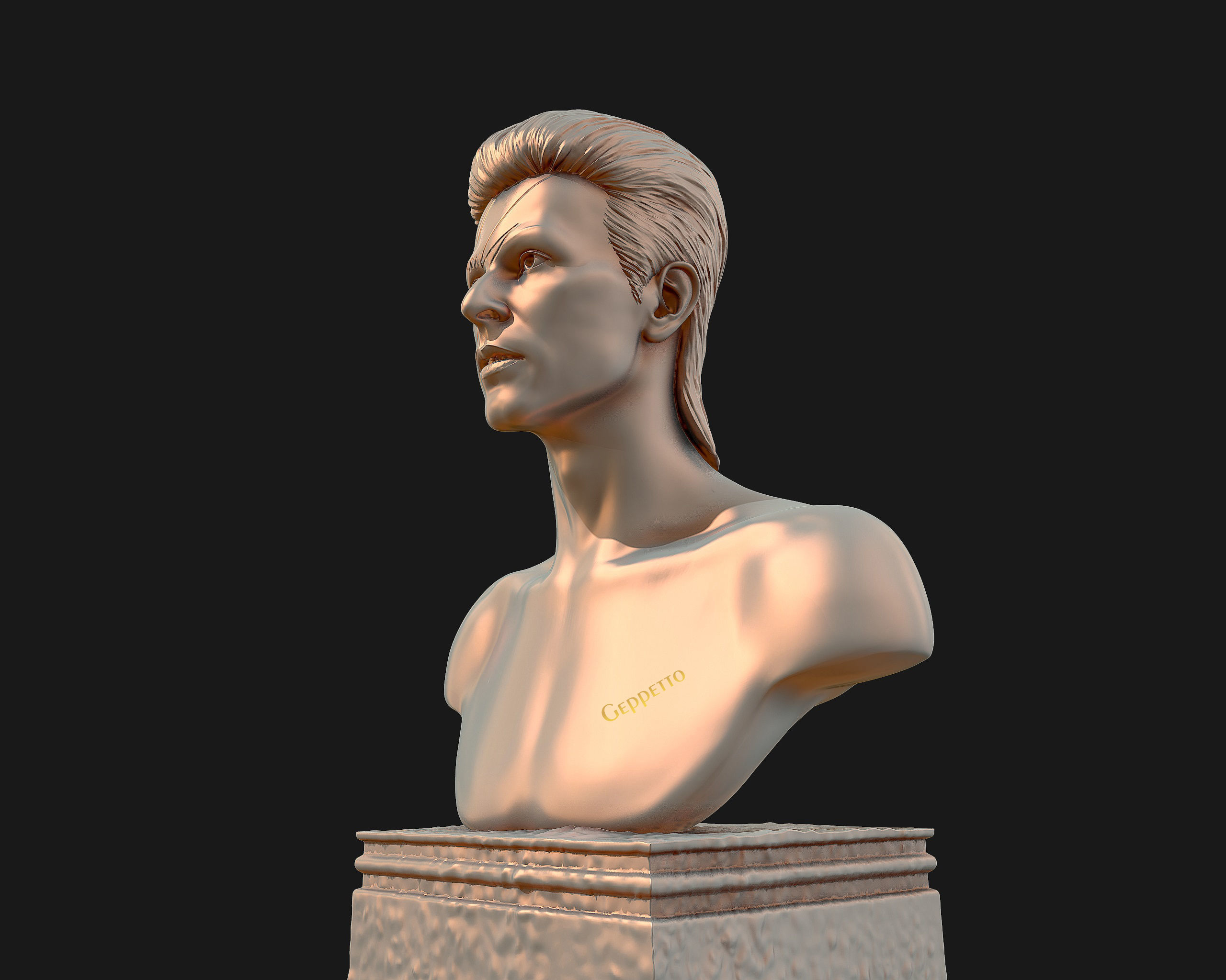 David Bowie 3D Sculpture Model Ready to 3D print 3D print model_35
