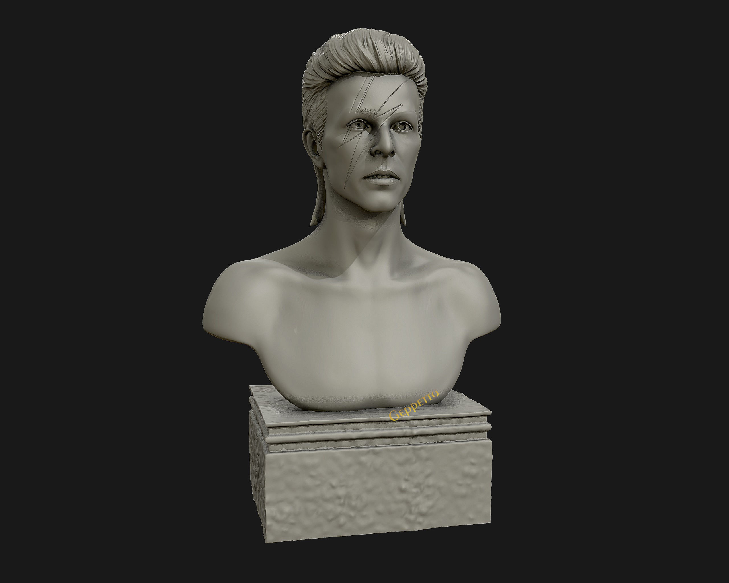 David Bowie 3D Sculpture Model Ready to 3D print 3D print model_63