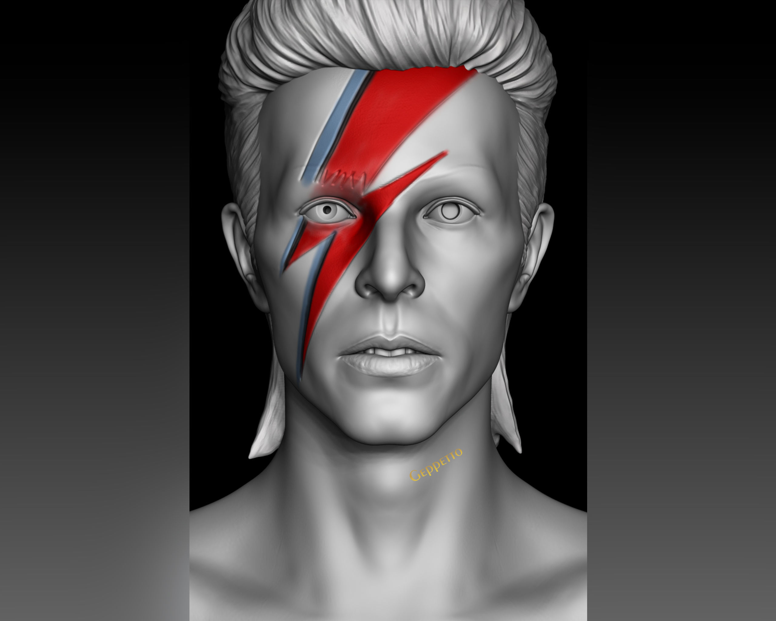 David Bowie 3D Sculpture Model Ready to 3D print 3D print model_8