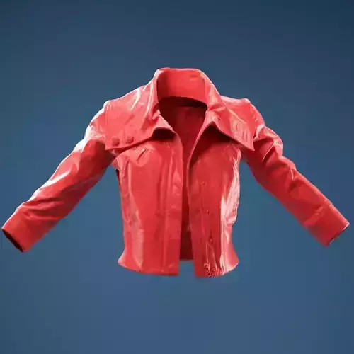 Mini Black Leather Jacket open