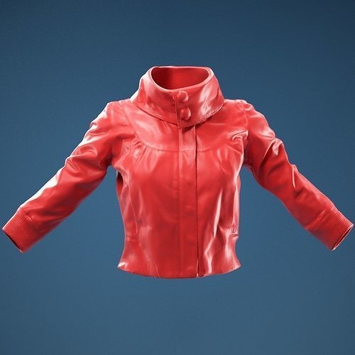 Mini Black Leather Jacket Closed 3D model