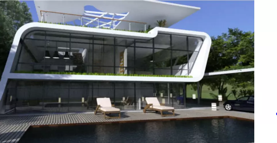 Modern Villa 3D model_0