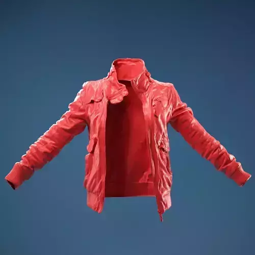 Light Brown Leather Jacket Open